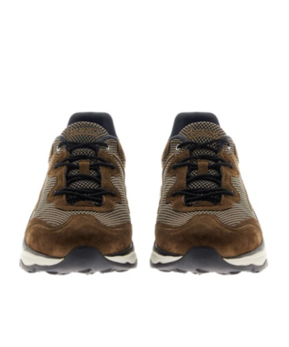 Herno Men Nylon Trainers With Rubberised Details In Brown