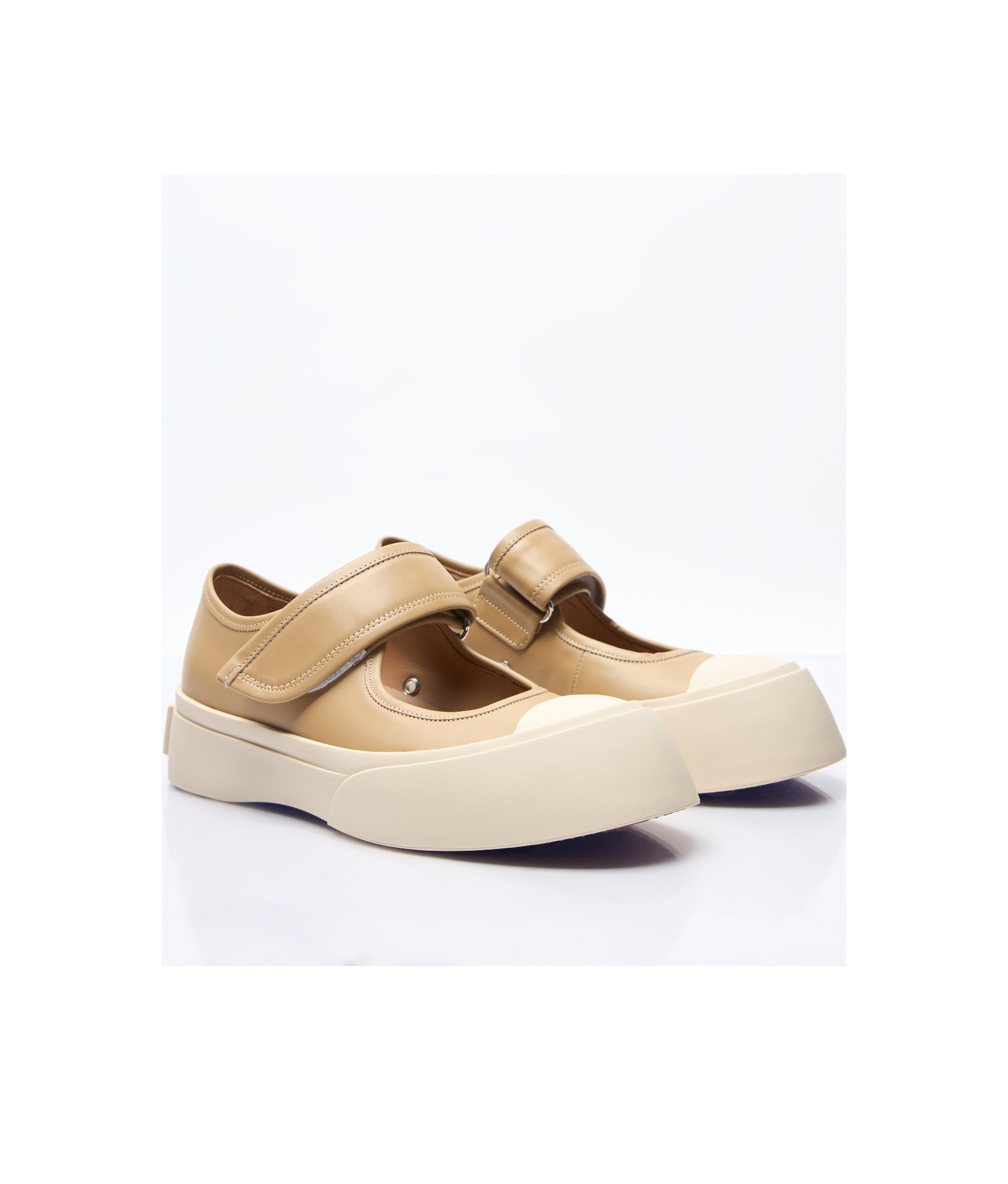 Marni Tan Pablo Mary Jane Ballerina Flats In Nude