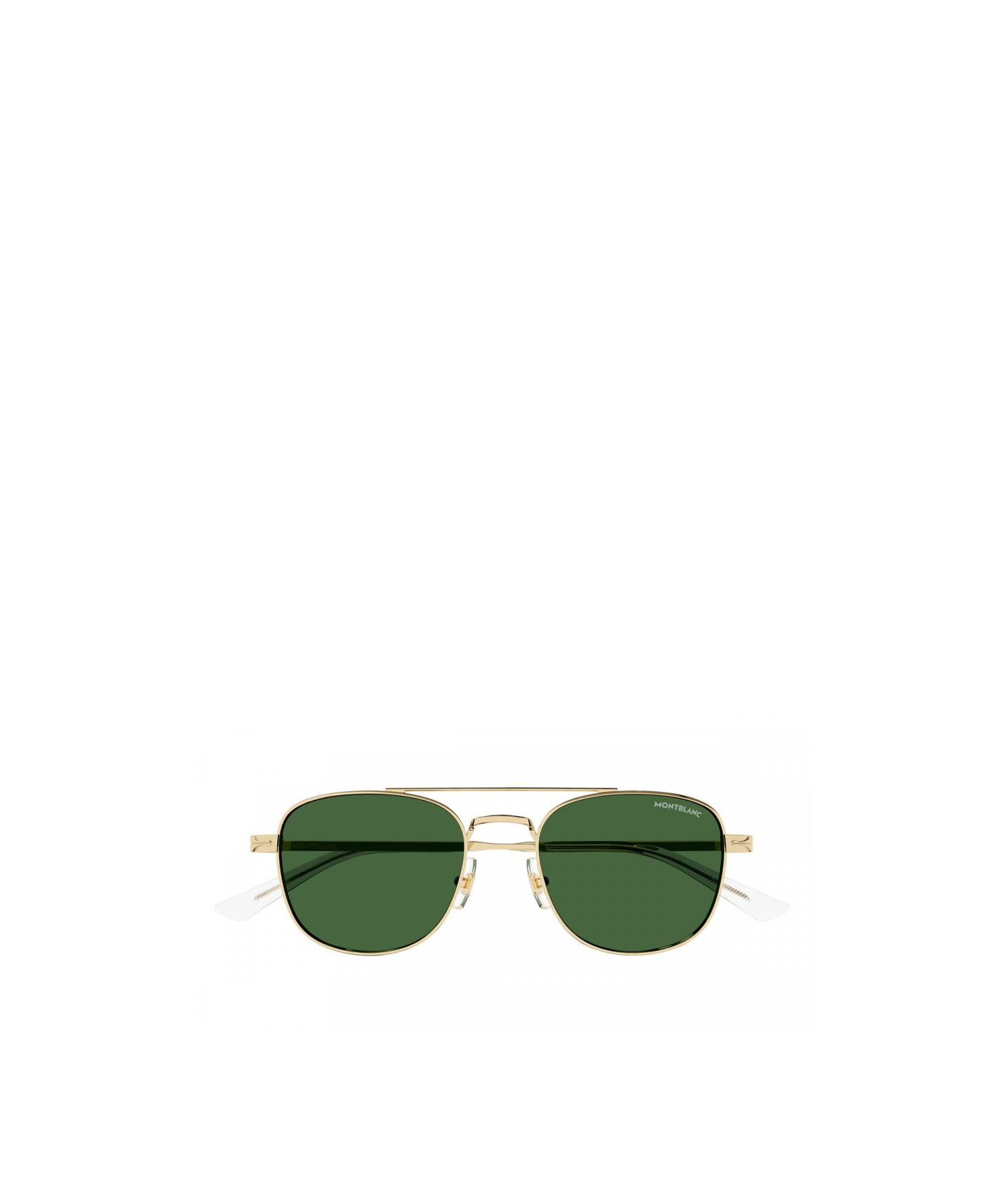Montblanc Geometric Frame Sunglasses In Green