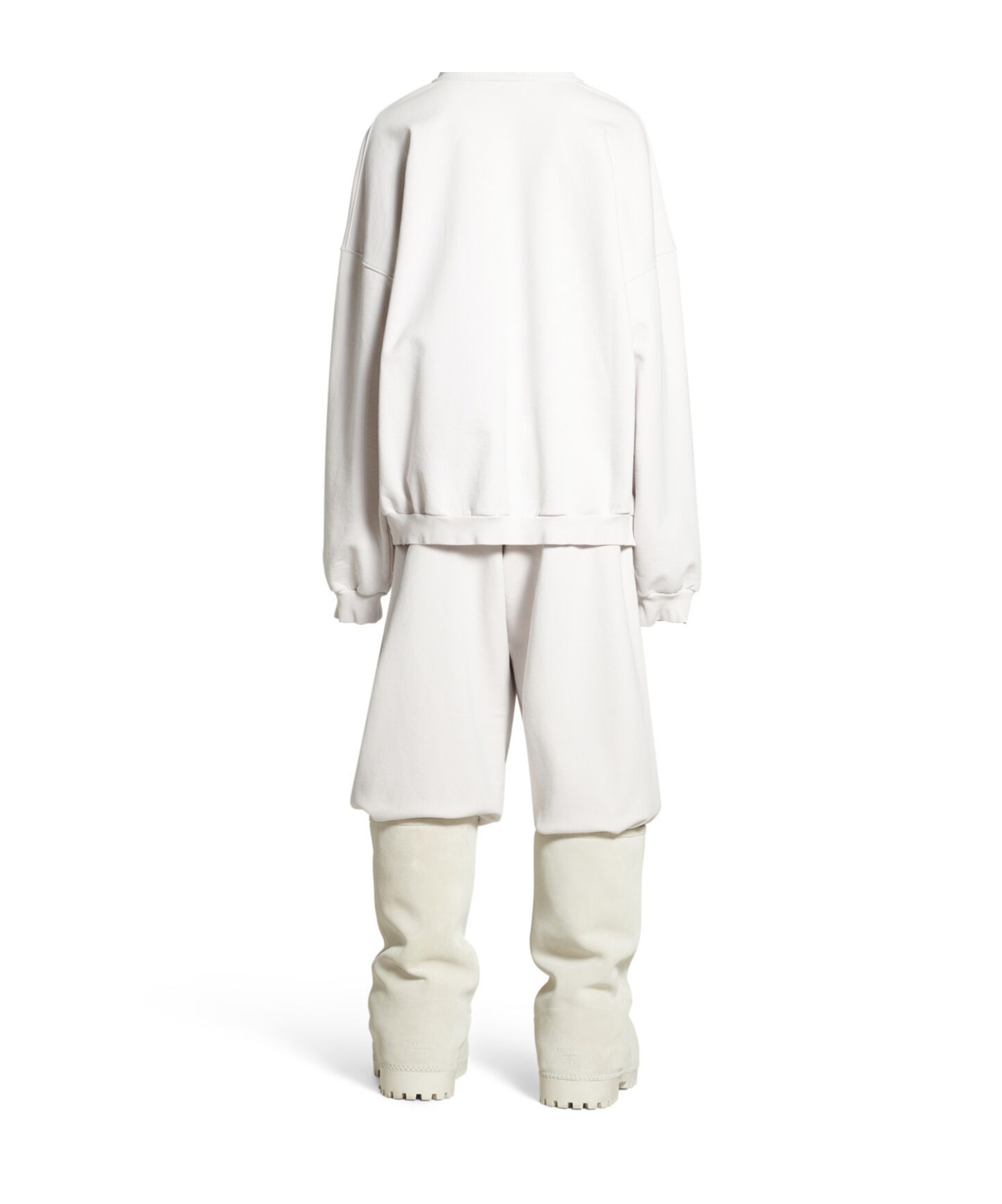 Balenciaga Chalk Cotton Sweatshirt In White