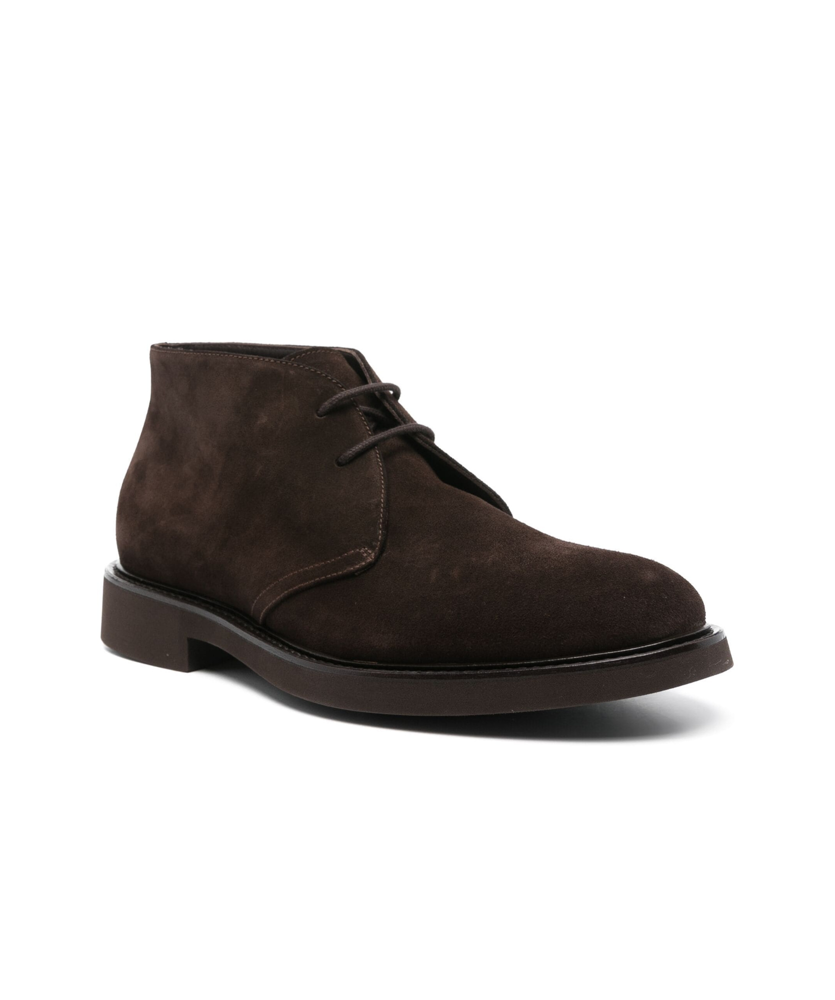 Doucal's Man Ankle Boots Dark Brown Size 12 Leather In Black