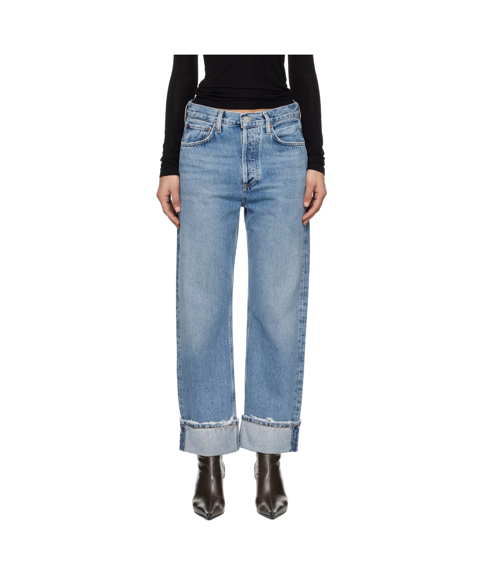 Agolde Five-pocket Straight-leg Denim Trousers
