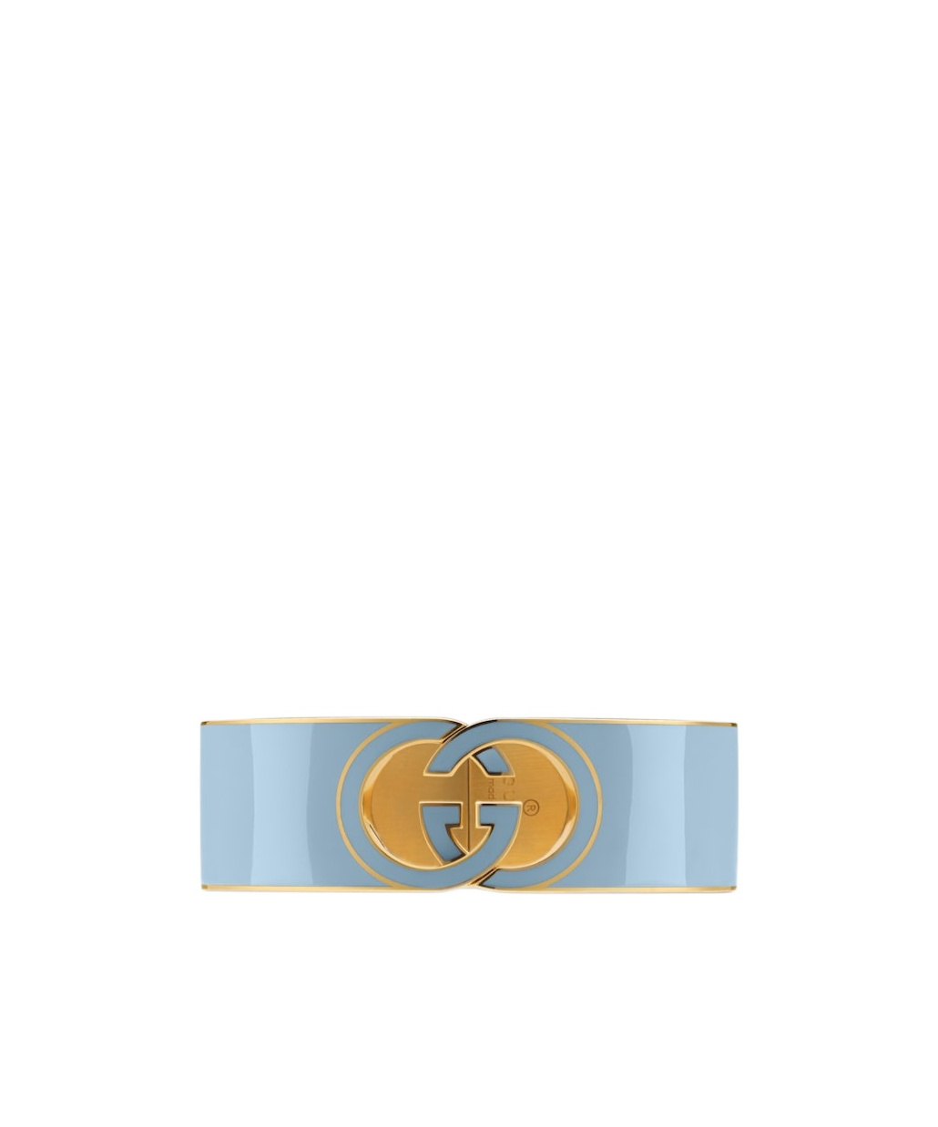 Gucci Interlocking Enamel Cuff Bracelet In Blue
