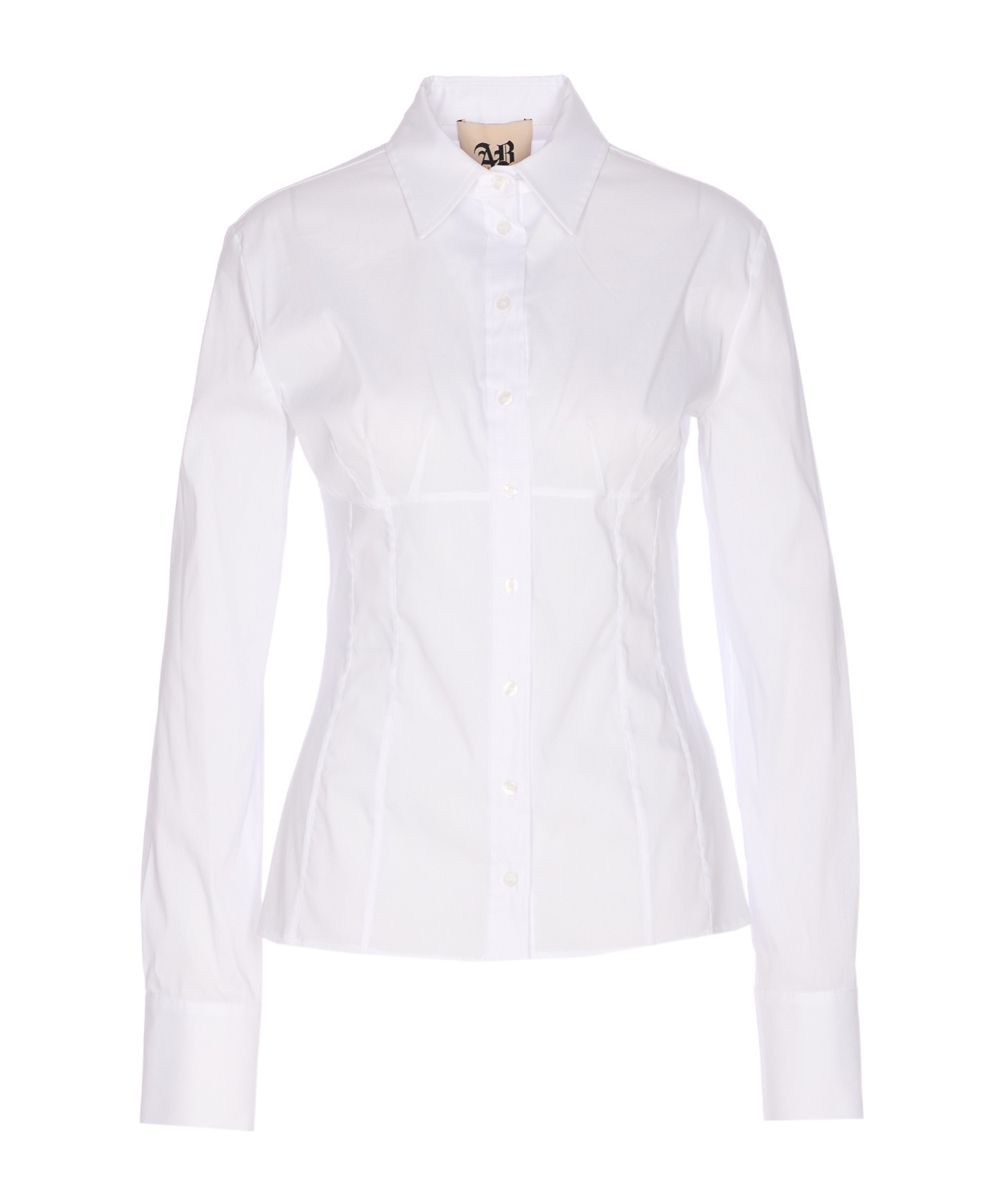Aniye By Button-down Long-sleeved Shirt In White
