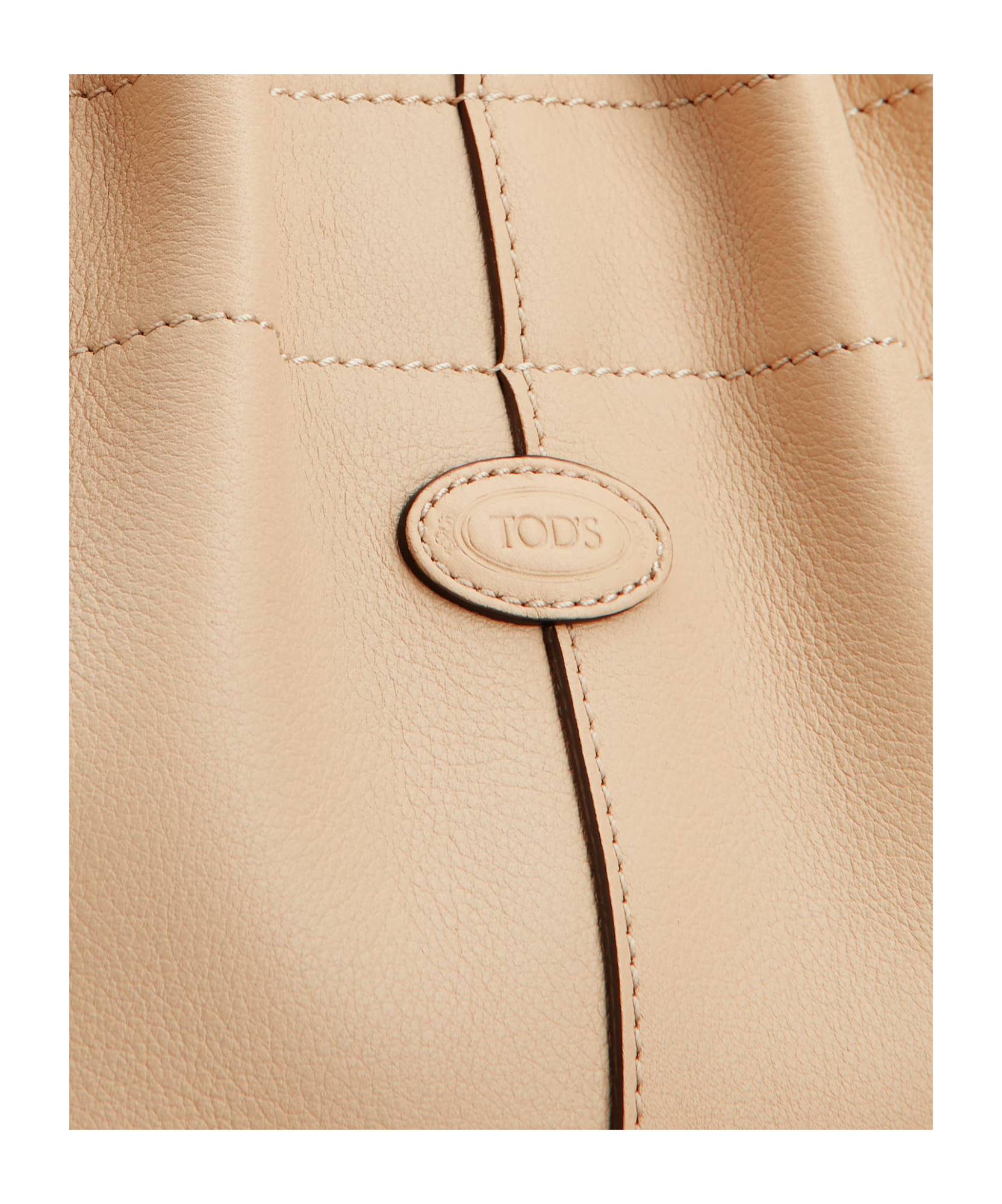 Tod's Di Bag Bucket Bag In Leather Mini With Drawstring In Nude