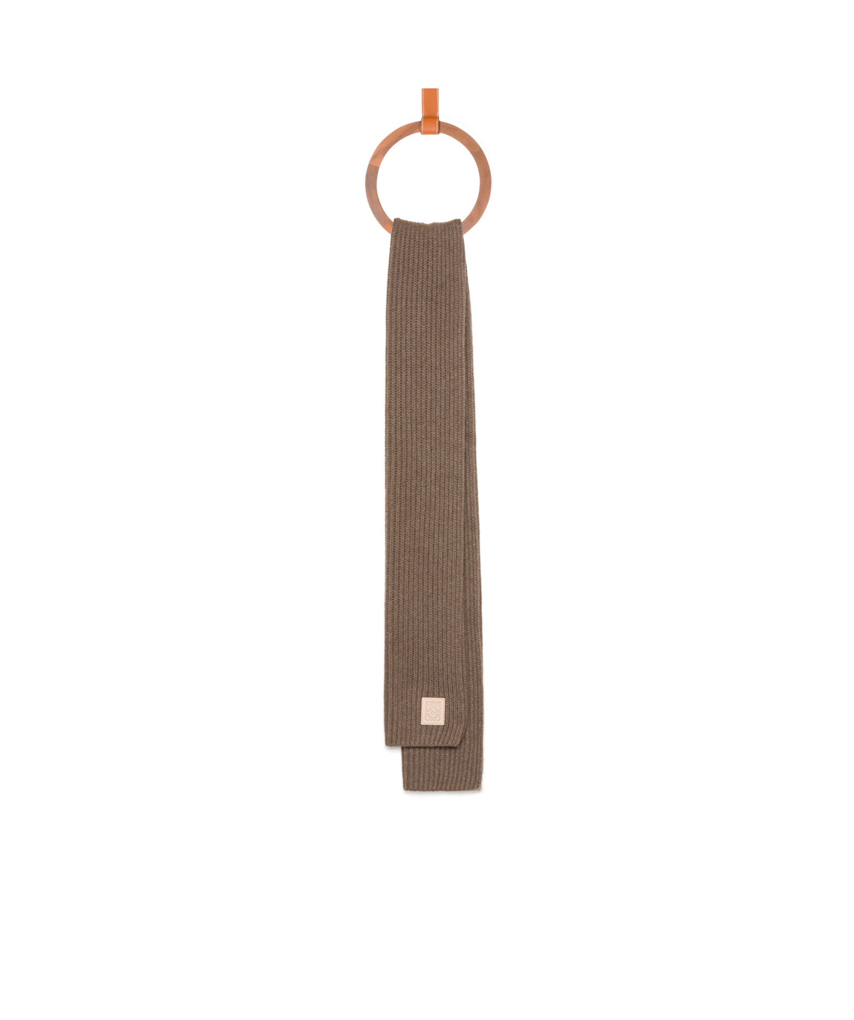 Loewe Pattern Cashmere Scarf In Brown