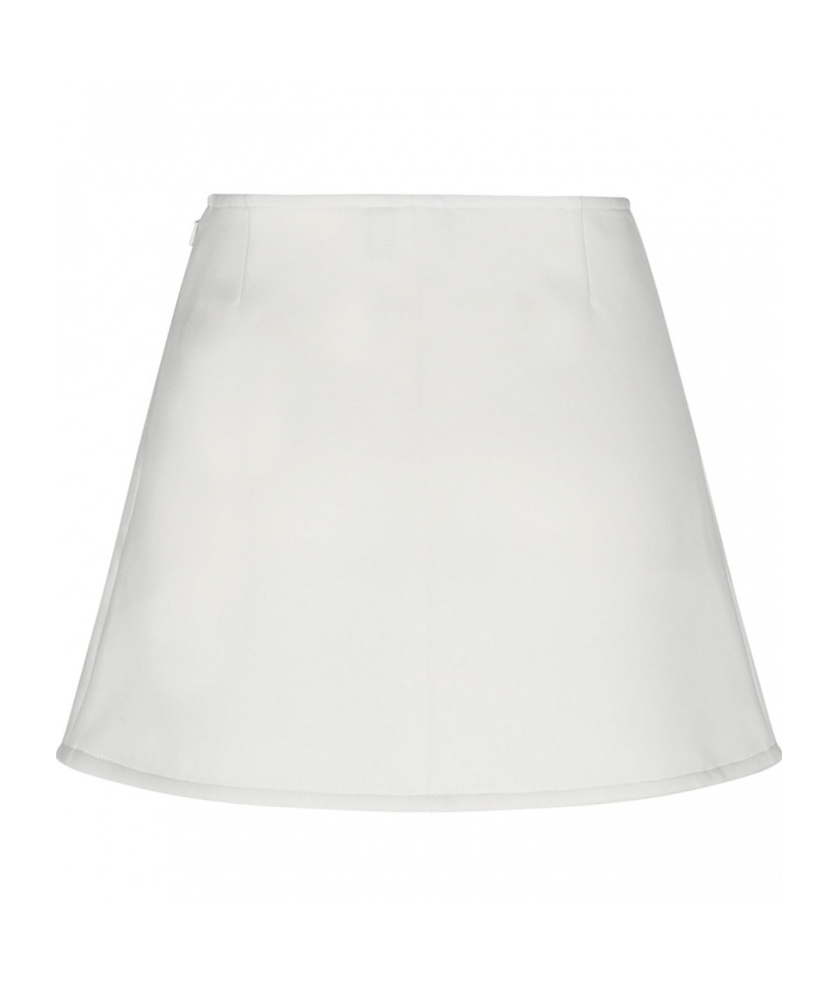 Courrèges Ellipse Buckled Curved Miniskirt In White