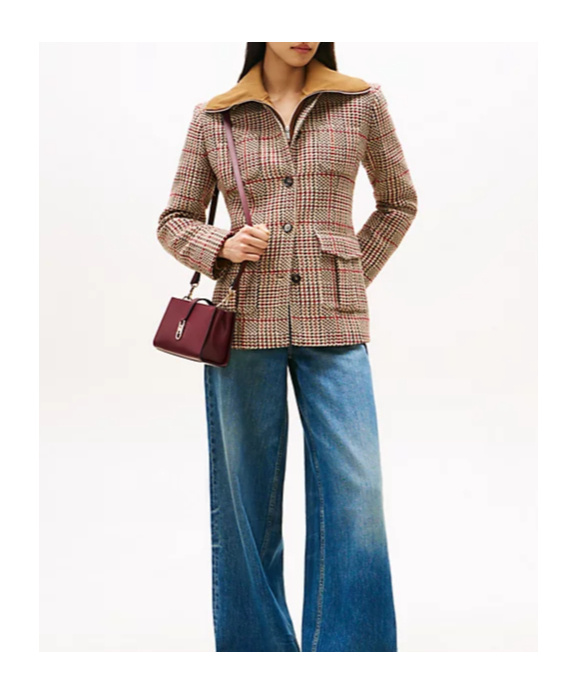 Tommy Hilfiger Regular Fit Tweed Single Breasted Blazer In Multi