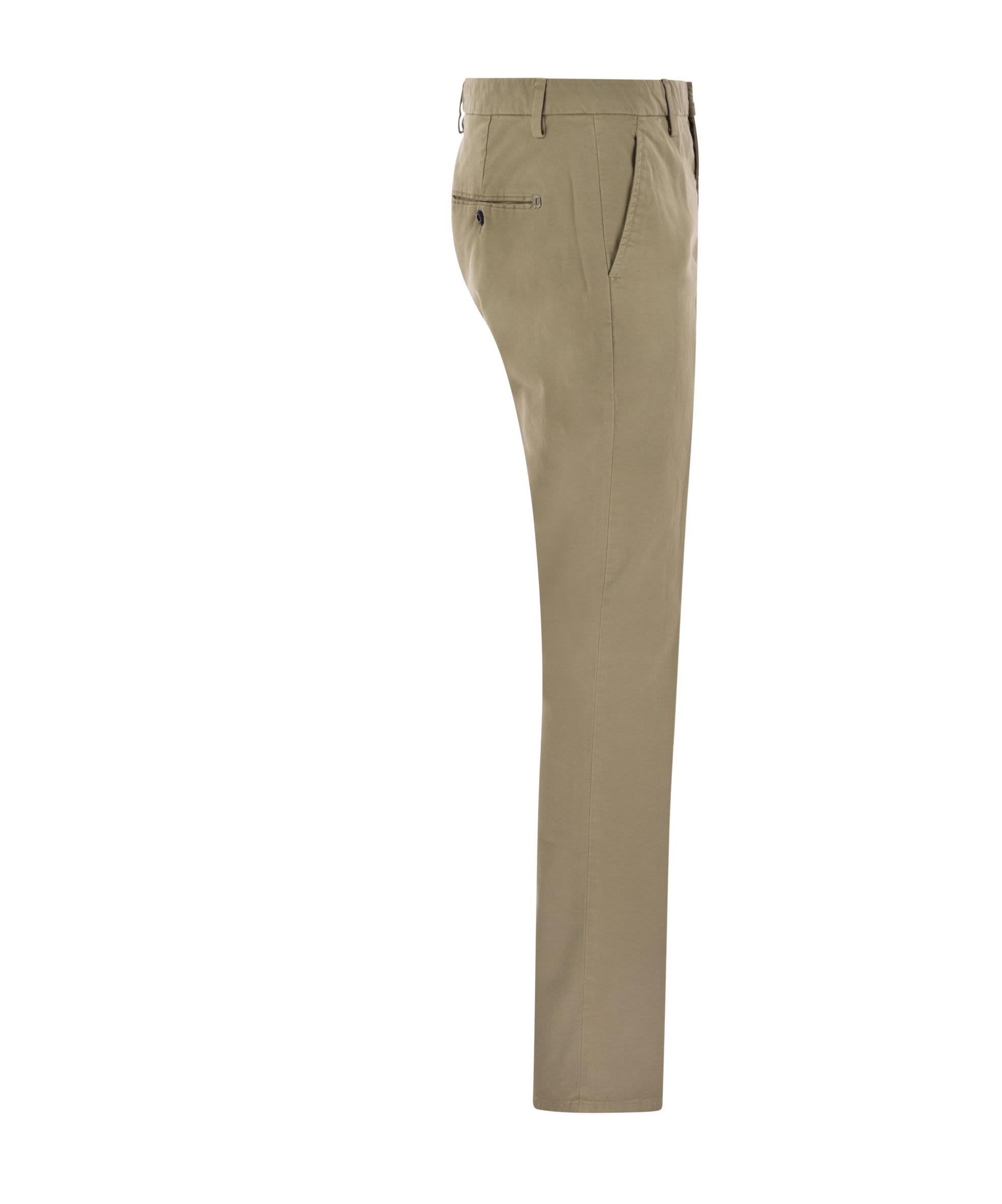 Dondup Spiritissimo Regular Chino Trousers In Light Gabardine In Gray