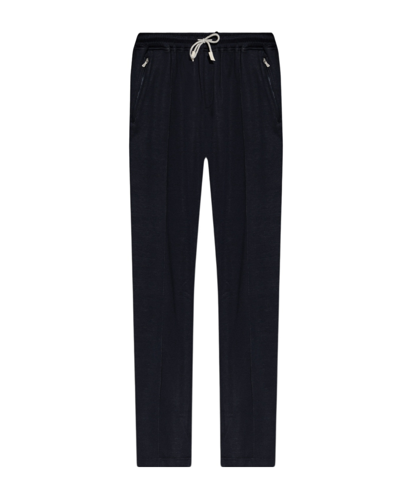 Eleventy Pressed-crease Trousers In Black