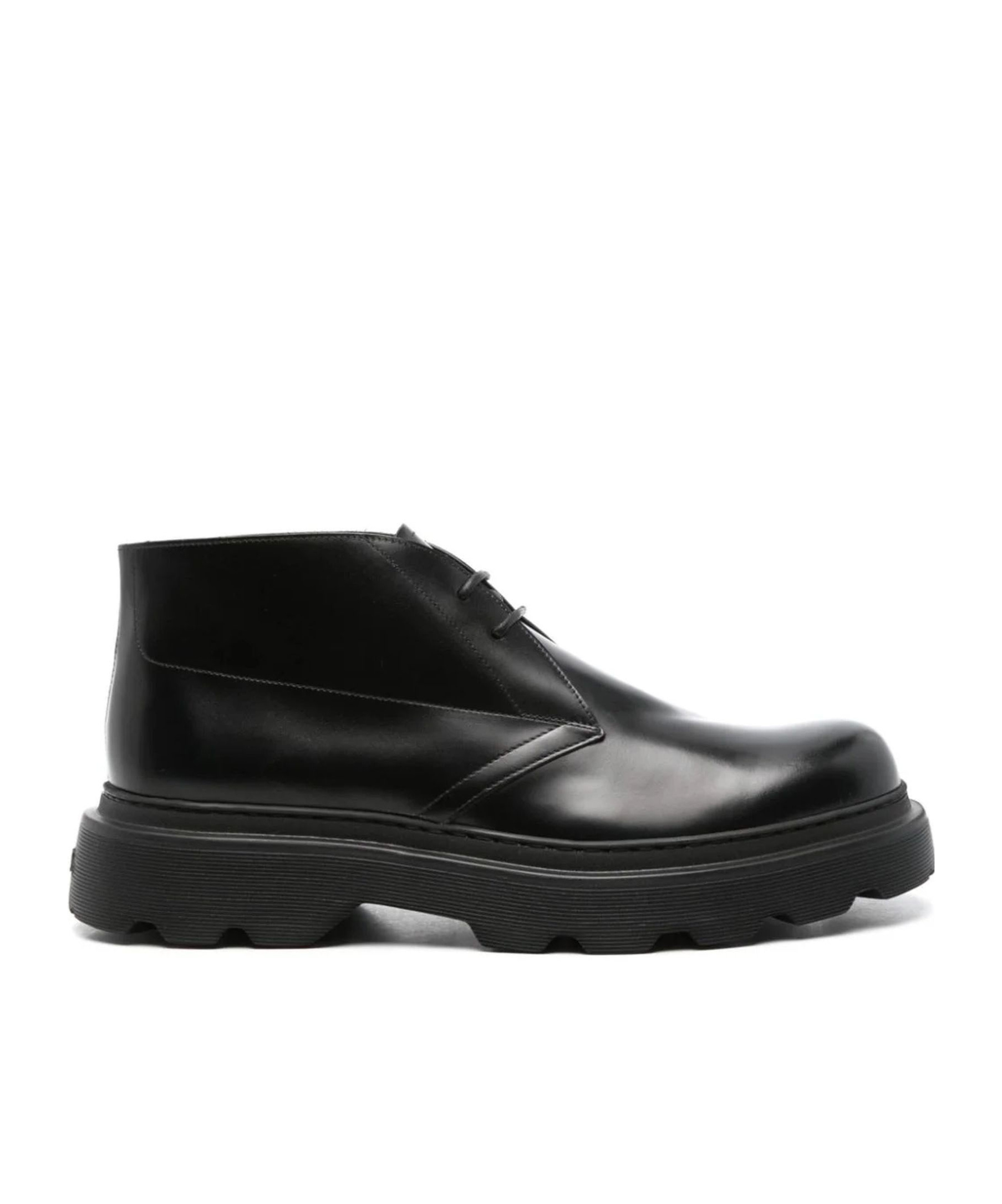 Tod's Round Toe Ankle Boots In Black