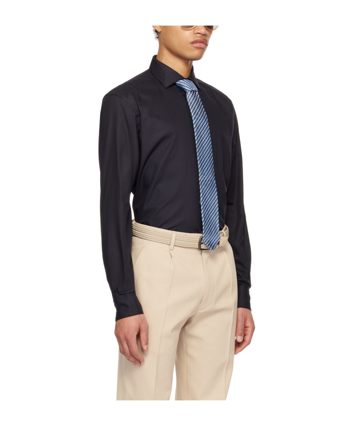 Zegna Button Long-sleeved Shirt In Black