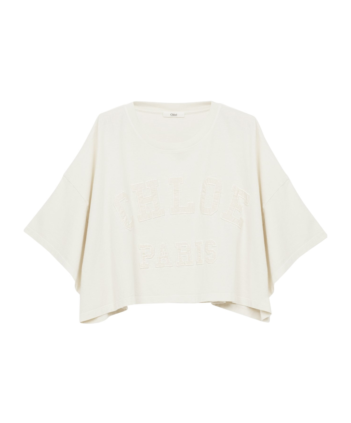 Shop Chloé Logo-appliqué T-shirt In White