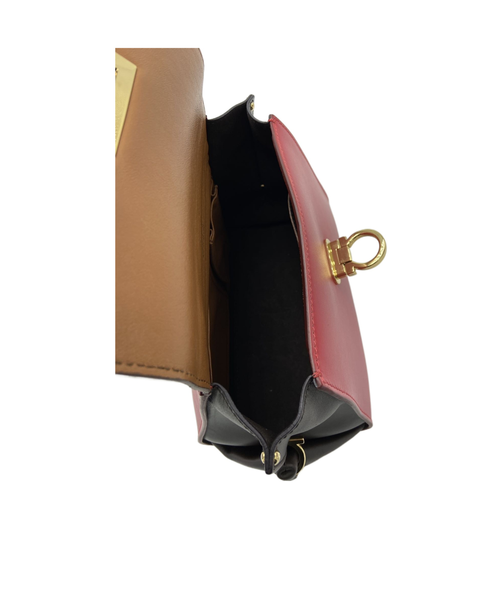 Ferragamo Top Handle Shoulder Bag In Brown