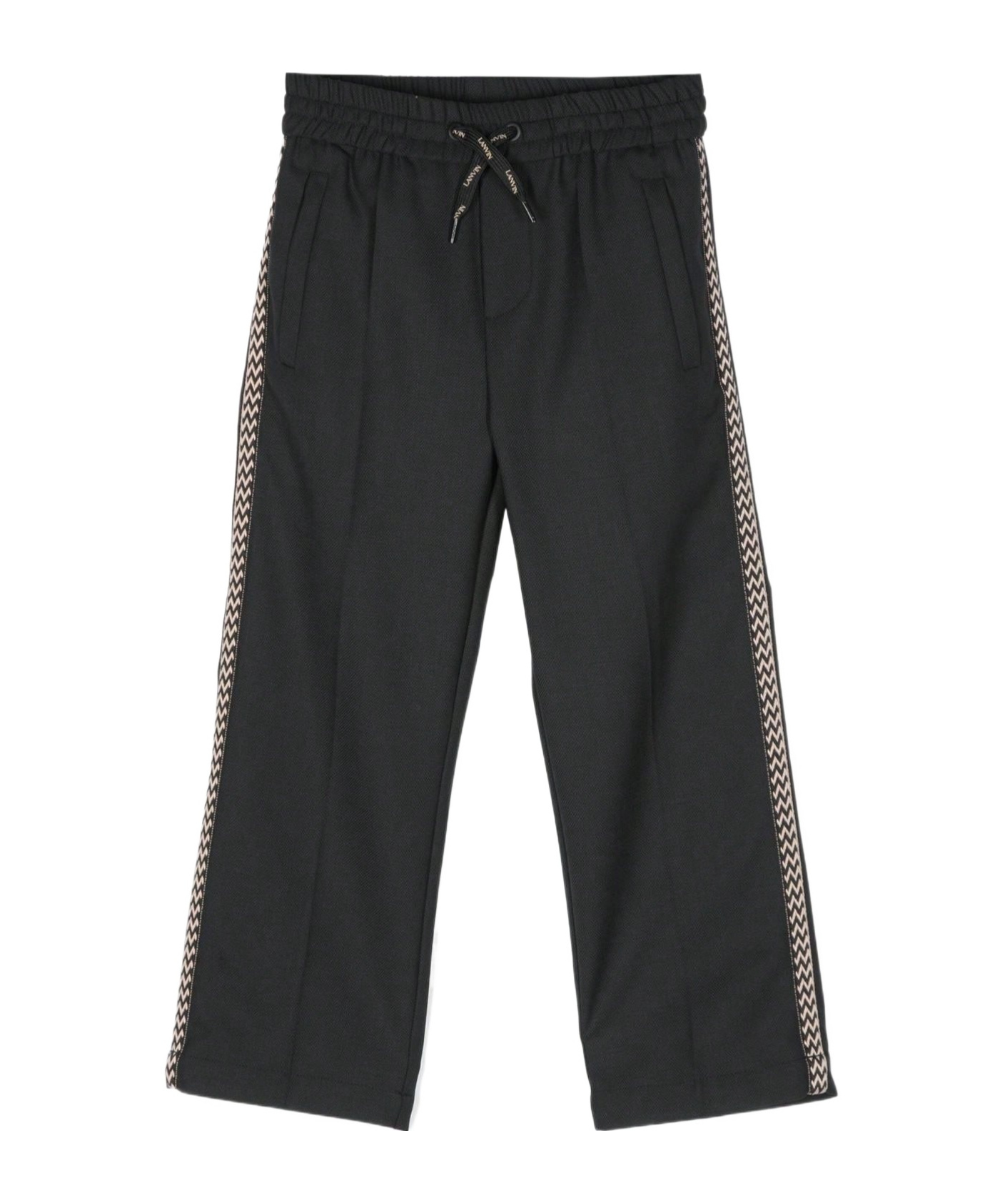 Lanvin Drawcord Elastic Waist Pants In Green