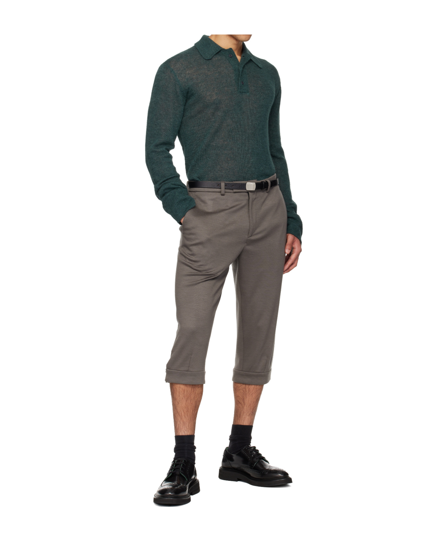 Rier Gray Knickerbocker Shorts In Gray