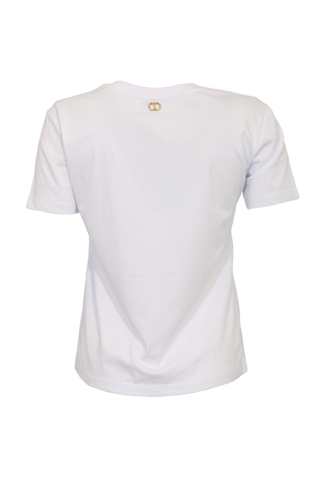 Twinset Bow Detailed Short-sleeved T-shirt In White