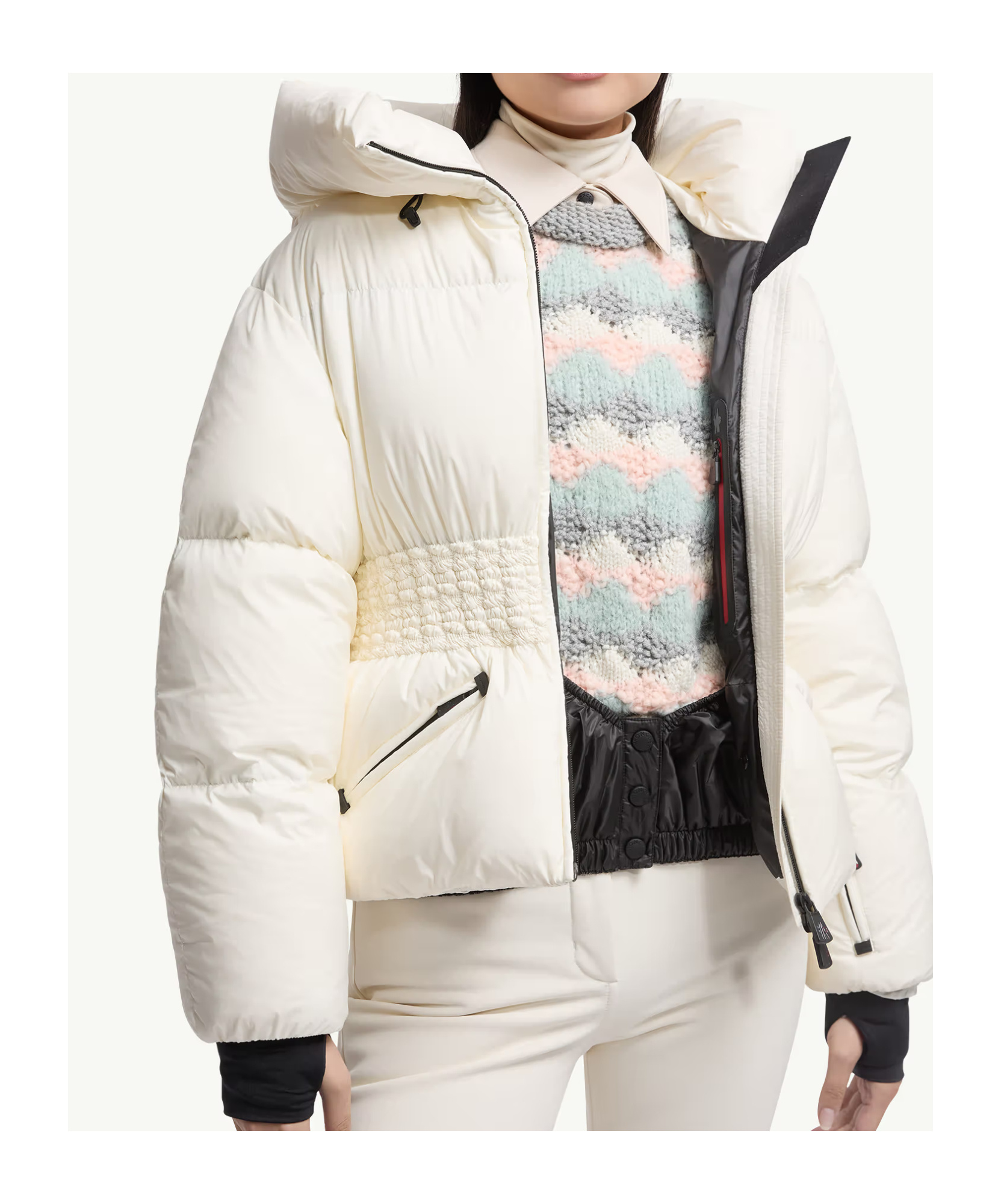 Moncler Wollemi Hooded Down Ski Jacket In White
