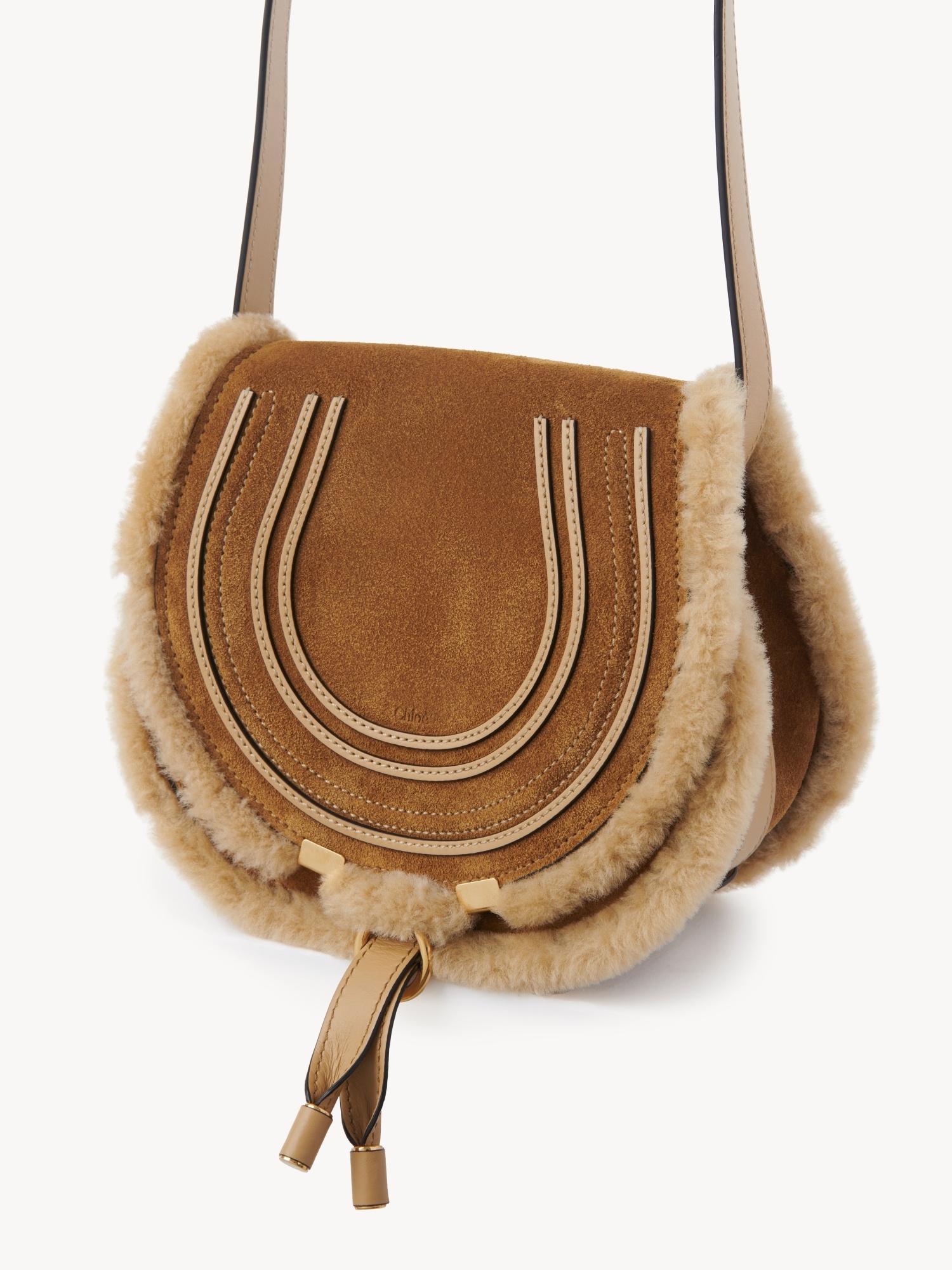 Chloé Marcie Saddle Bag In Brown