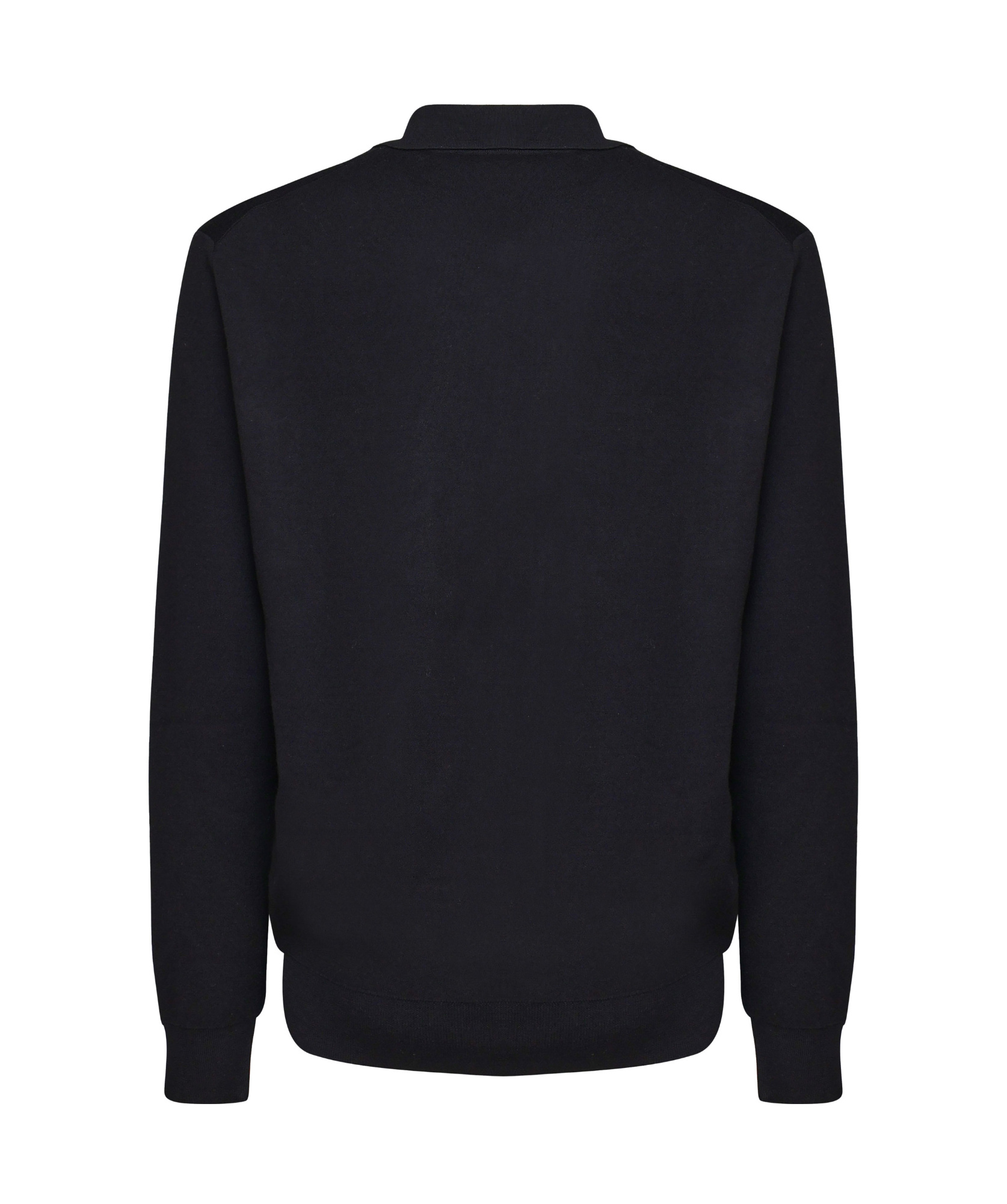 Fedeli Polo-neck Double-pocket Sweater In Black