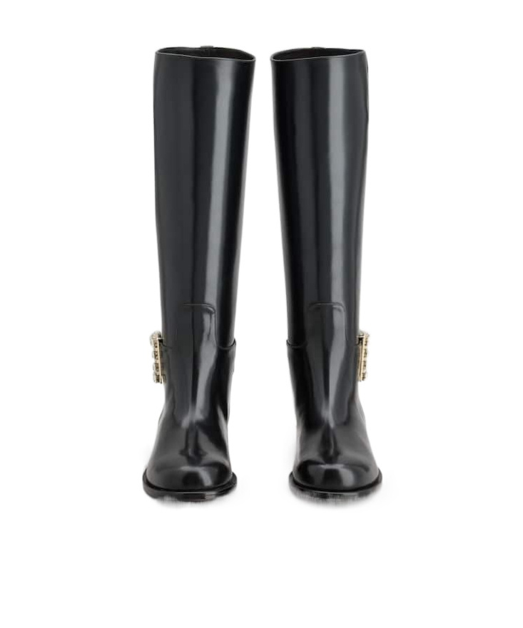 Roger Vivier "très Vivier Leather Boots In Black