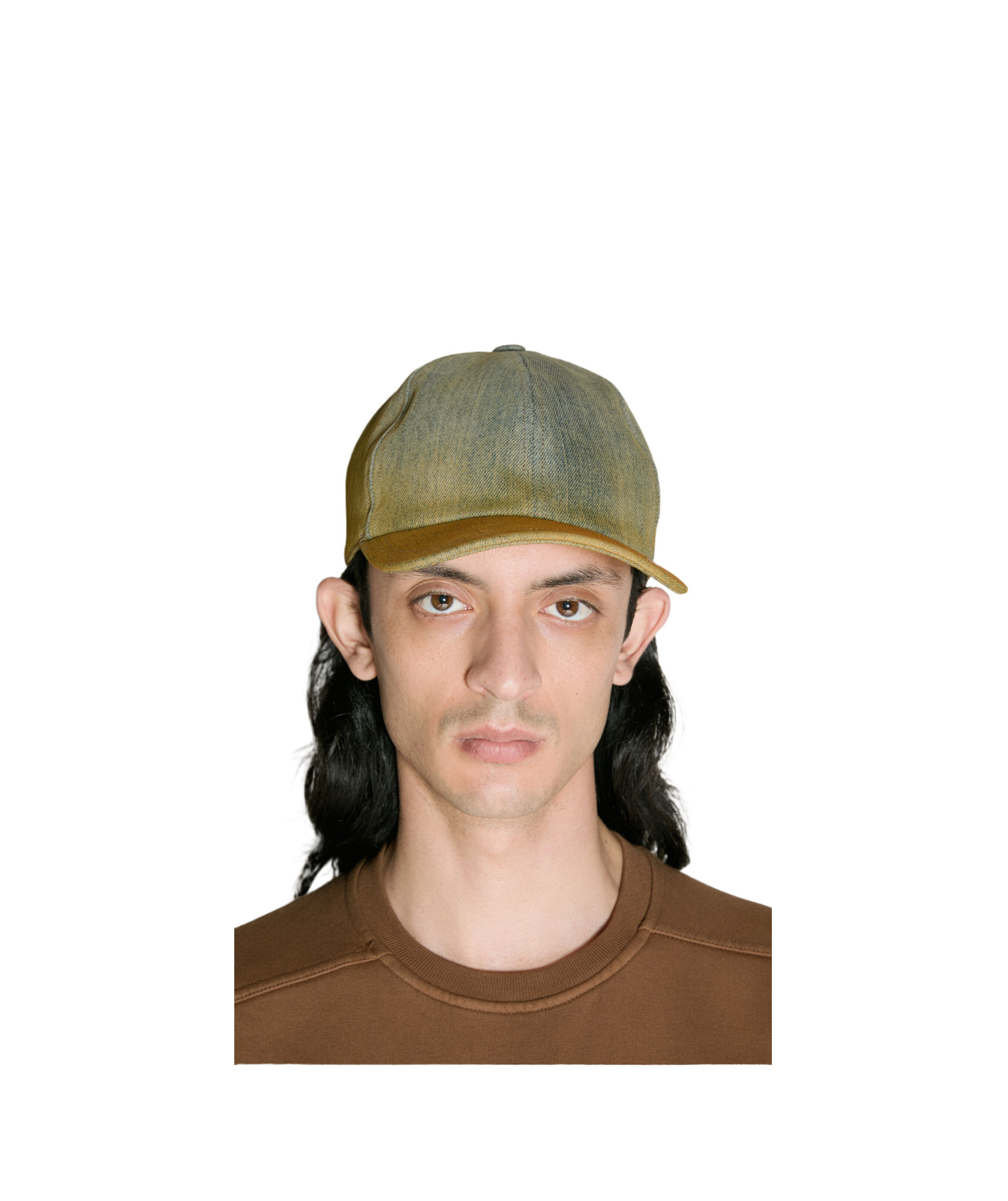Rick Owens Drkshdw Denim Baseball Cap In Green