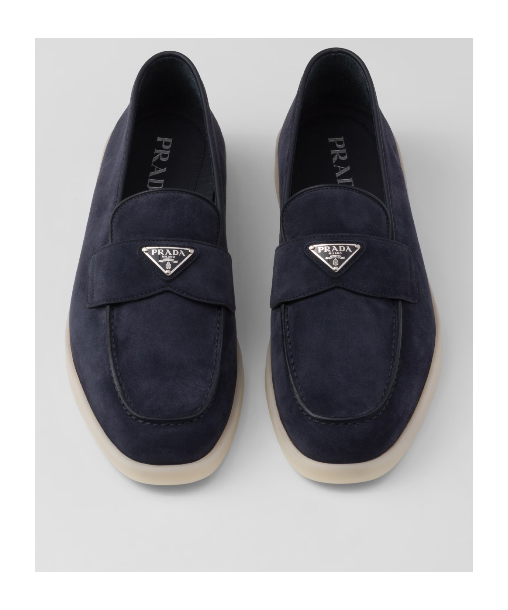 Prada Saint Tropez Loafers In Blue