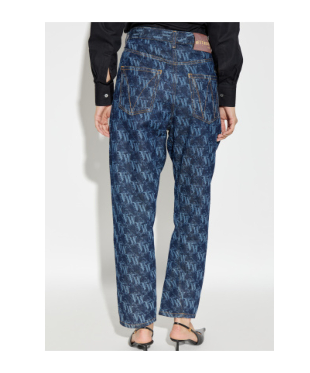 Vivienne Westwood Printed Trousers With Pockets And Loops In Blue