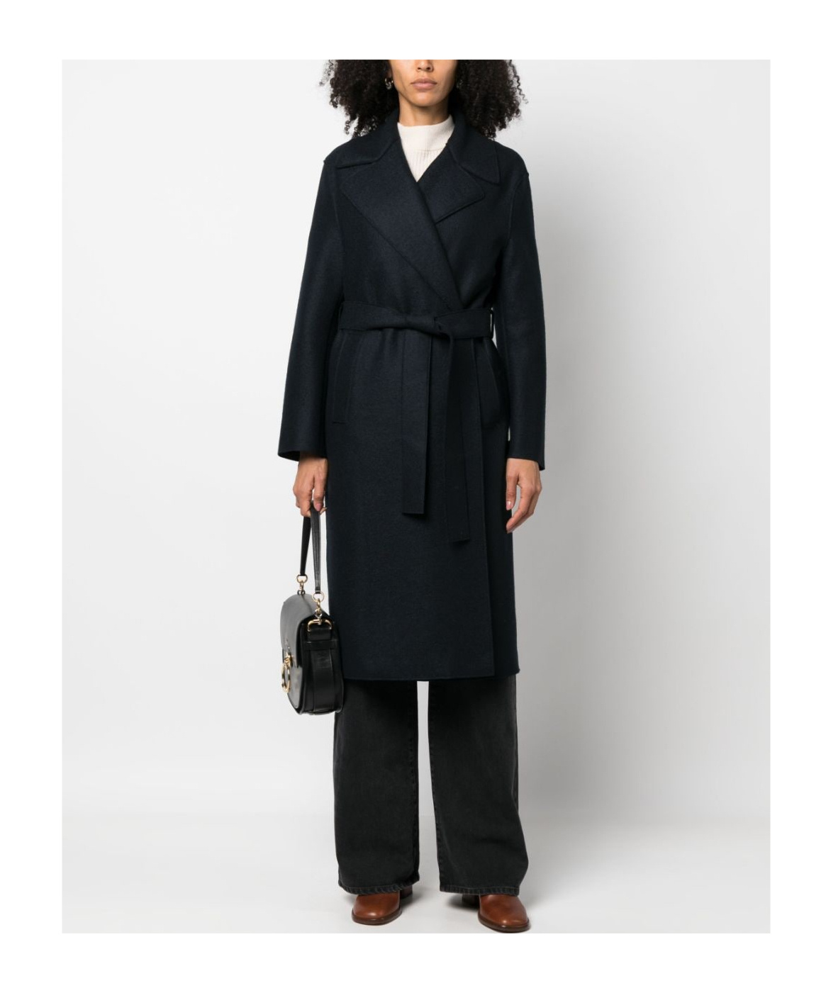 HARRIS WHARF LONDON TIED-WAIST VIRGIN-WOOL COAT 