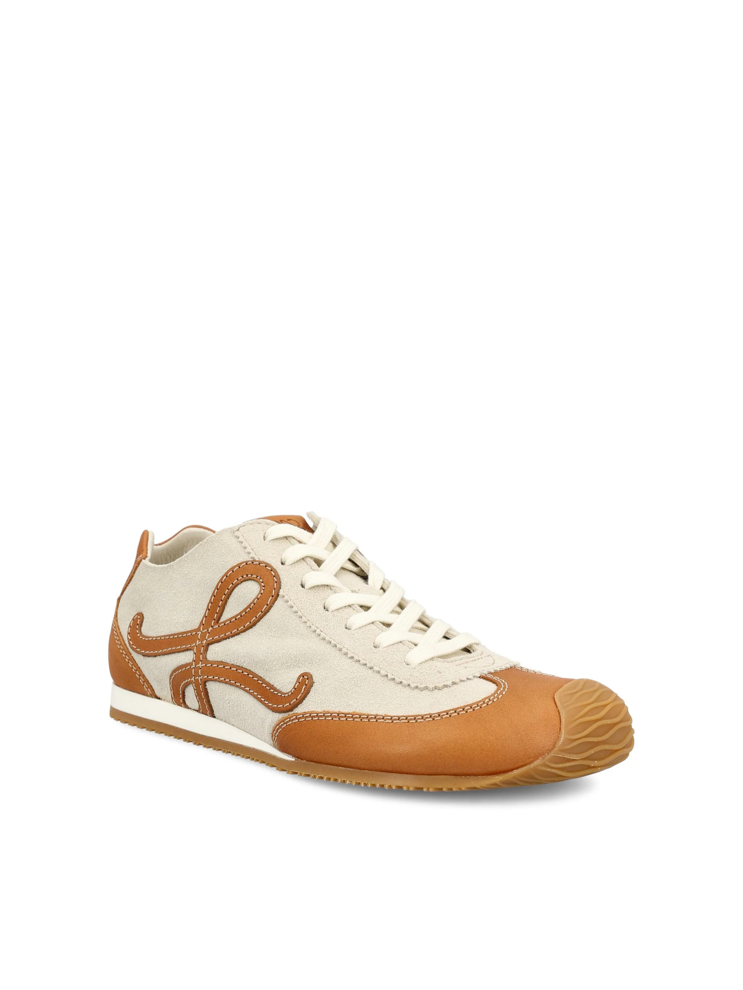 Loewe Ballet Runner 2.0 Leather Logo Sneakers In White
