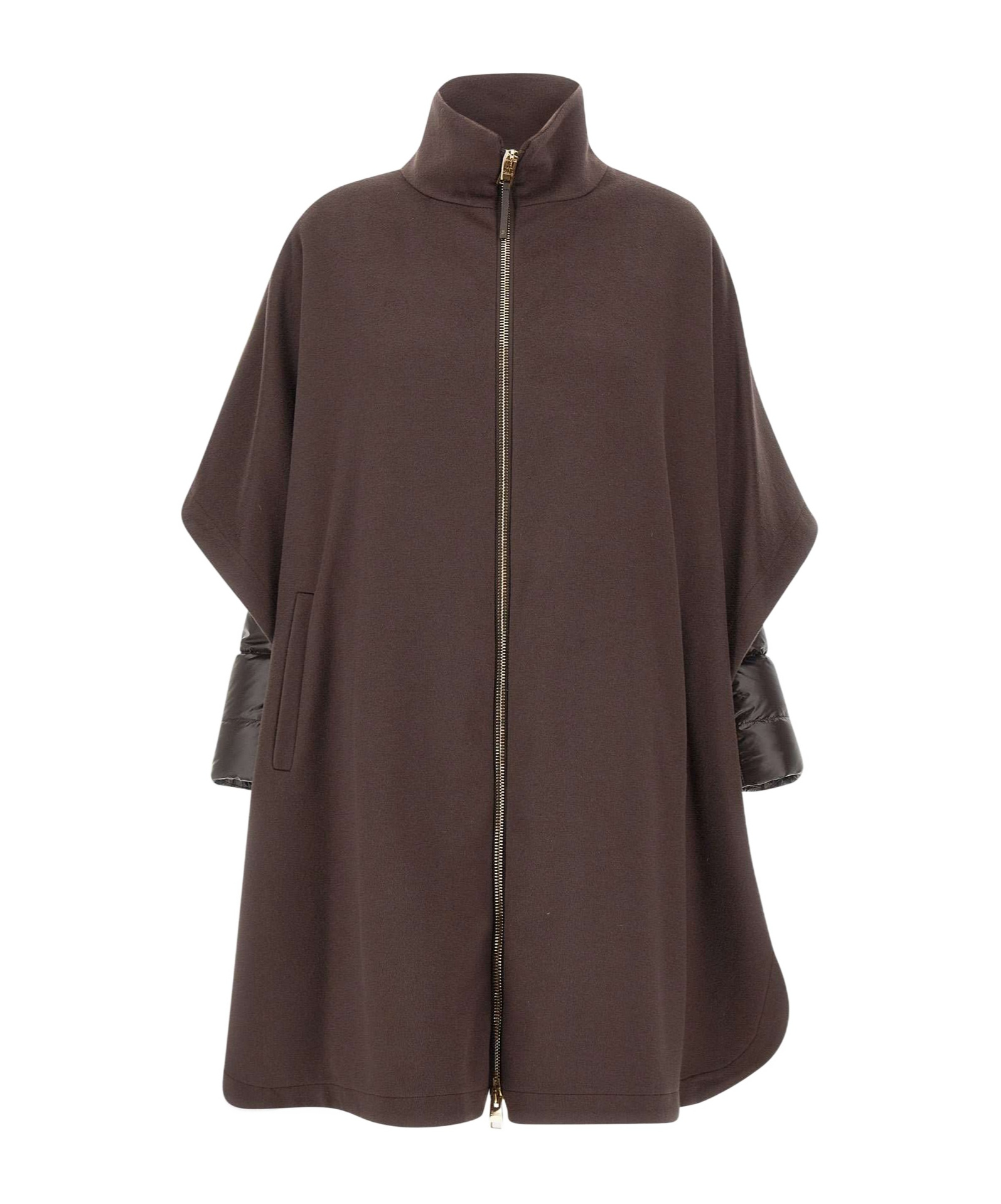 Herno Zipper Down Jacket In Brown