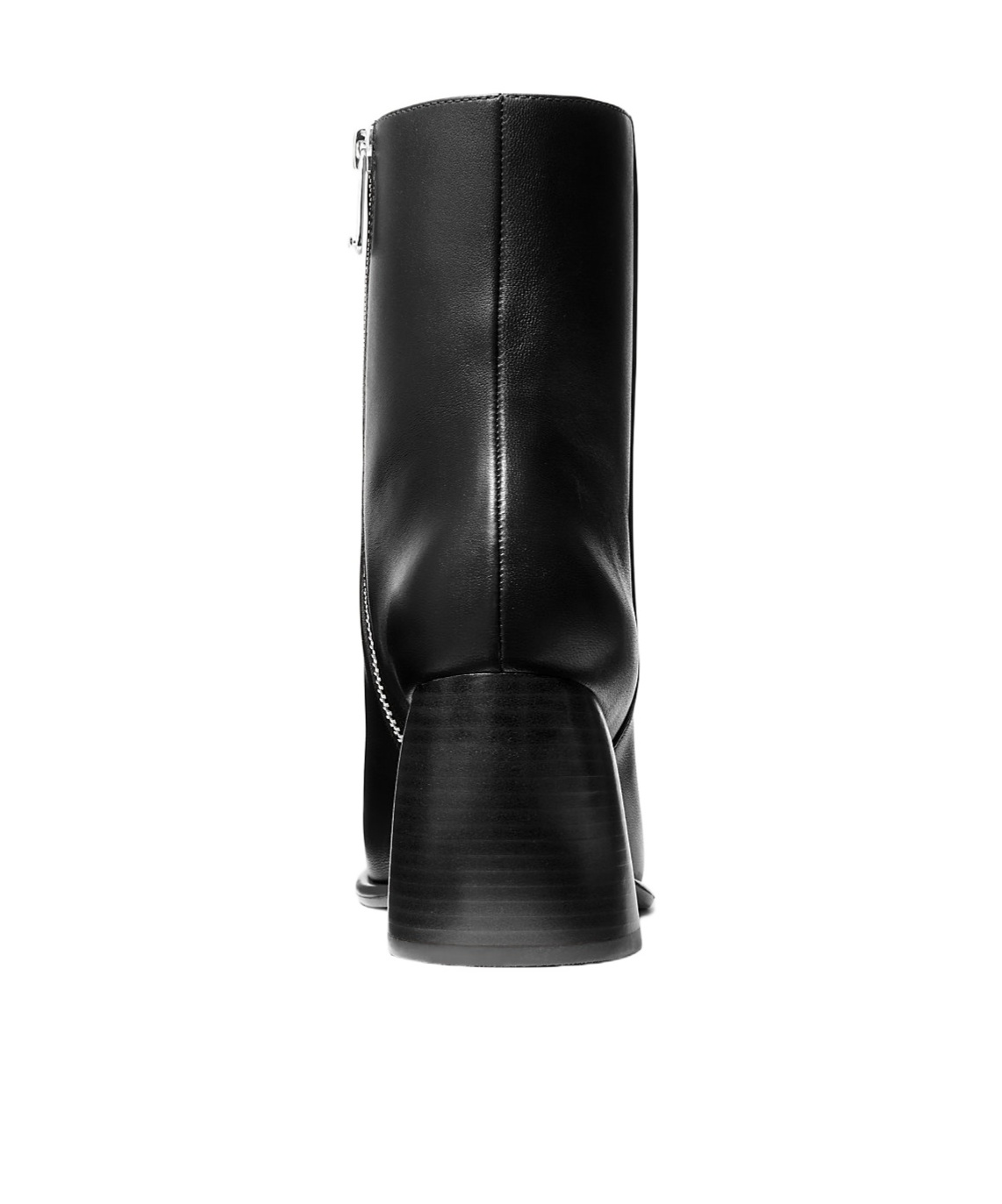 Michael Kors Leather Ankle Boots With Heel In Black
