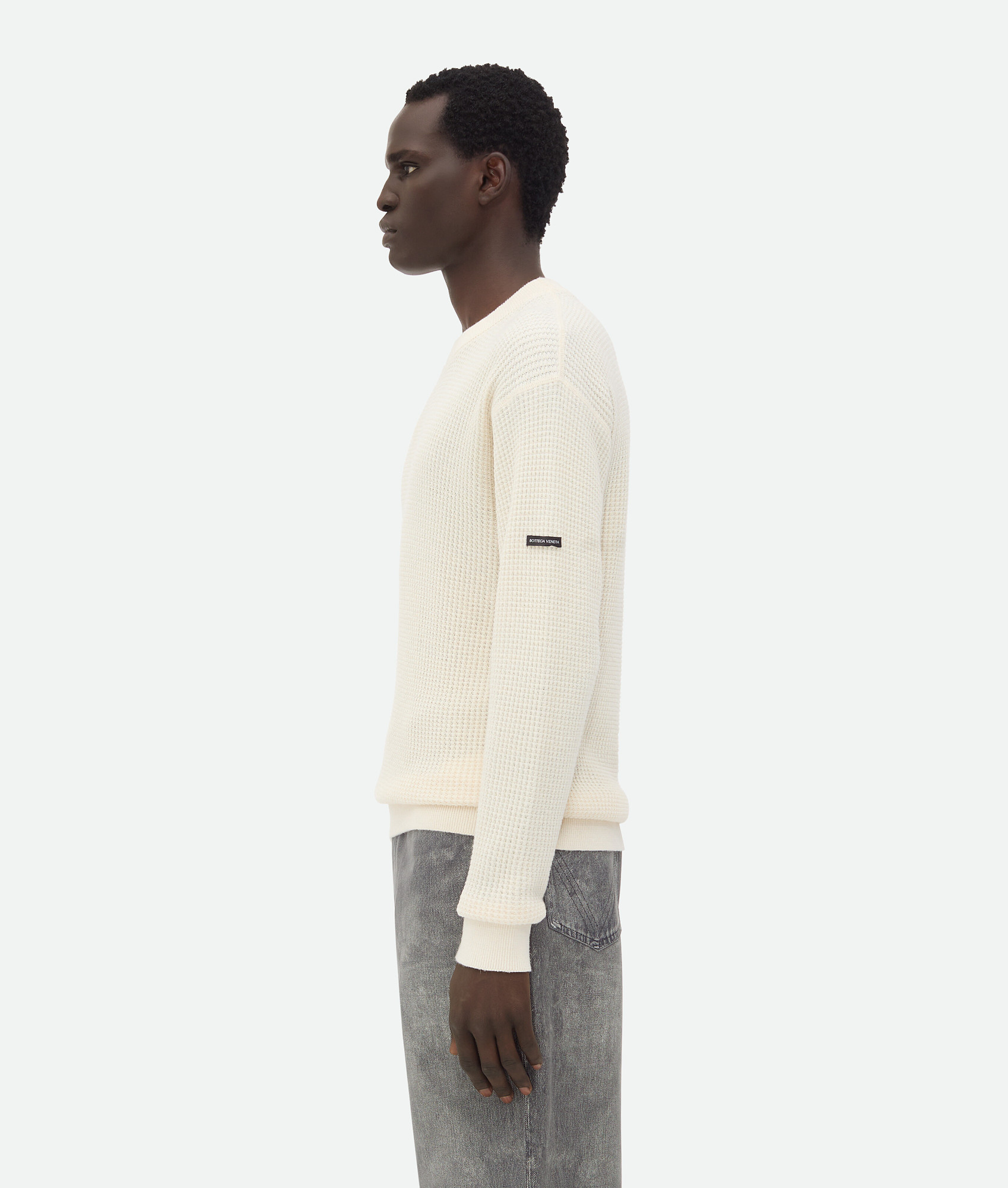 Bottega Veneta Long-sleeved Sweater In White