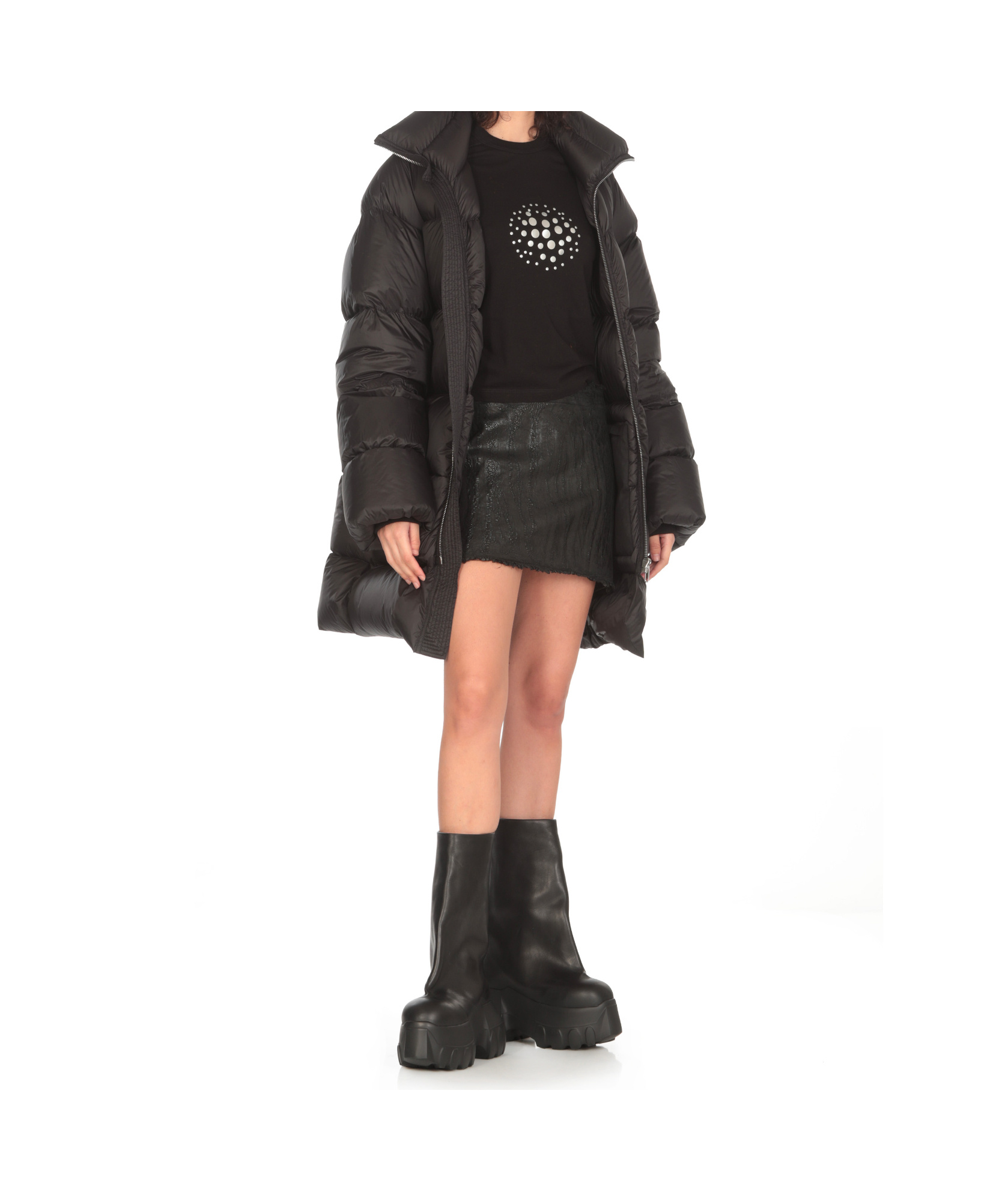 Rick Owens Zippered Skirt In Black