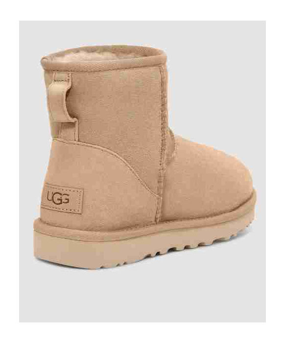 Ugg Mini Classic Ii Sand Ankle Boot In Nude
