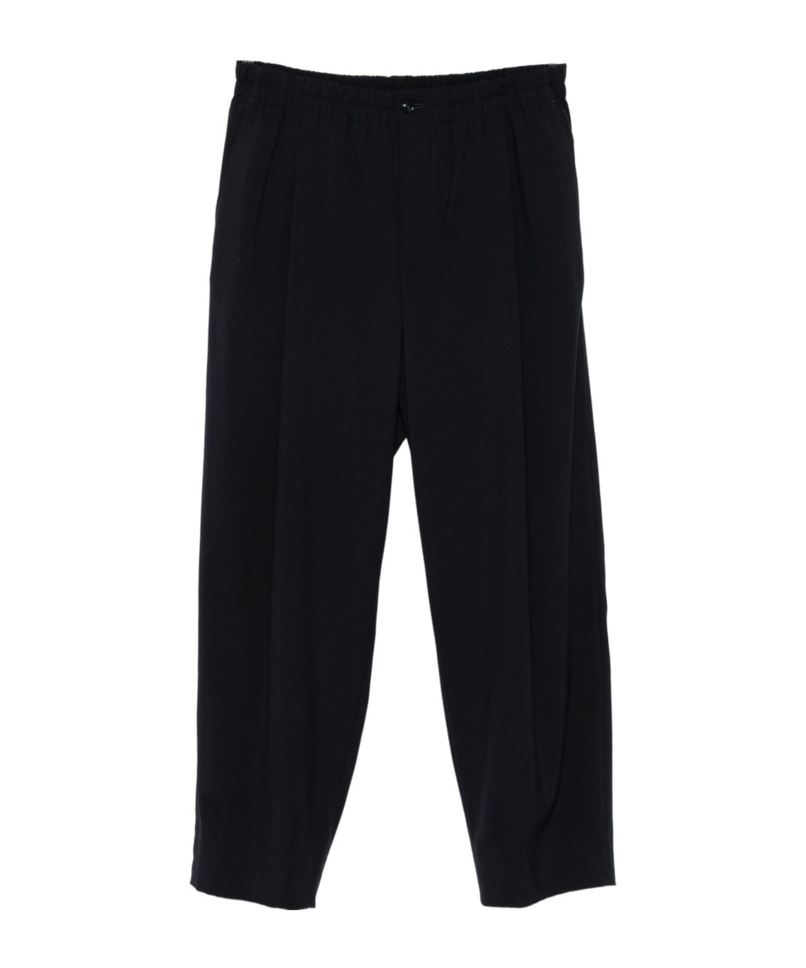 Giorgio Armani Straight Trousers With Pleats And Pockets In Black