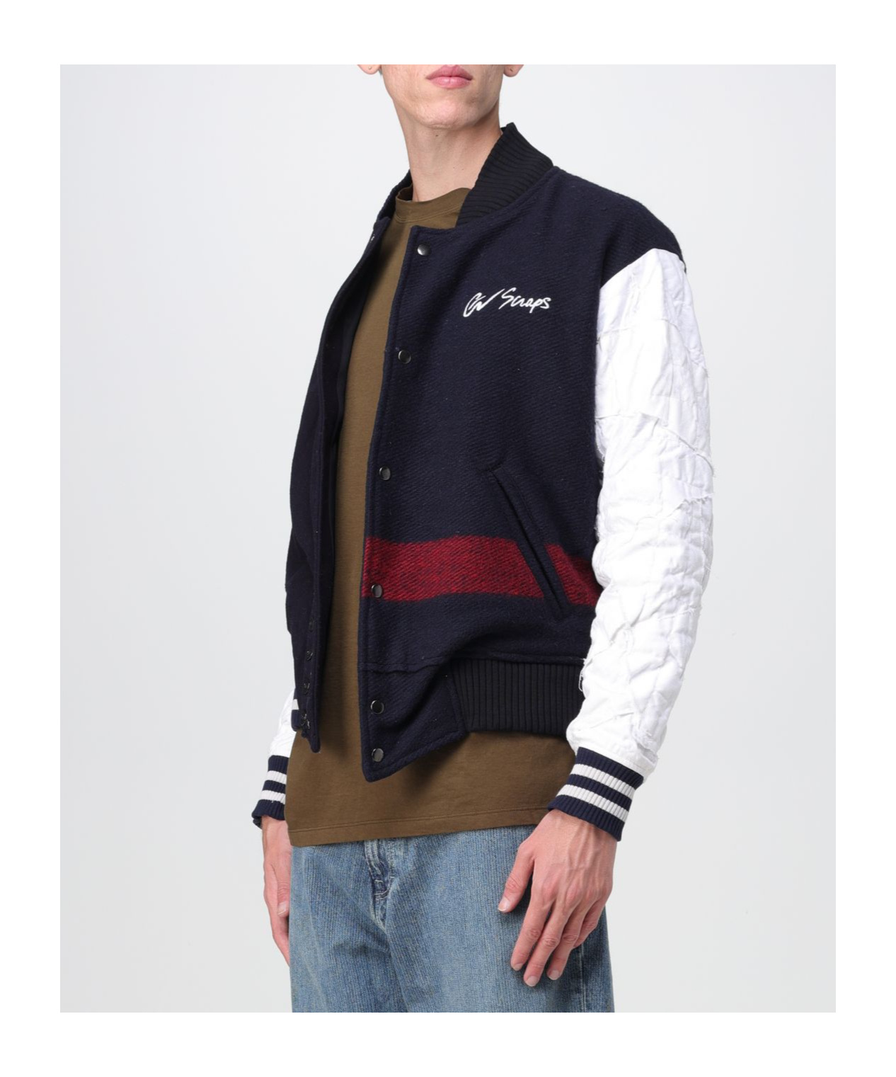Greg Lauren Slogan-embroidered Bomber Jacket In Black