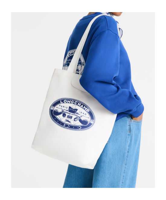 Longchamp X Constantin Riant Le Pliage Cotton Canvas Tote