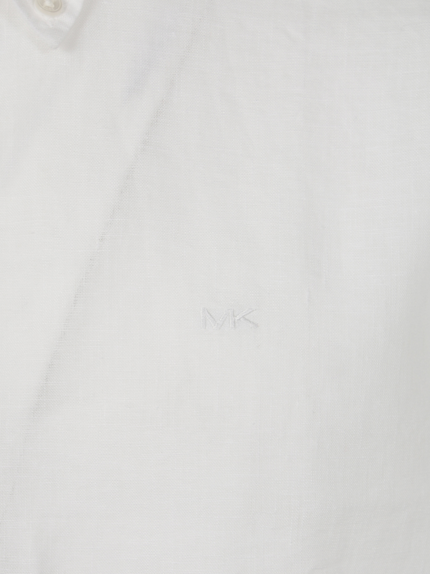 Michael Kors Tailored Button-down Shirt With Curved Hem In White