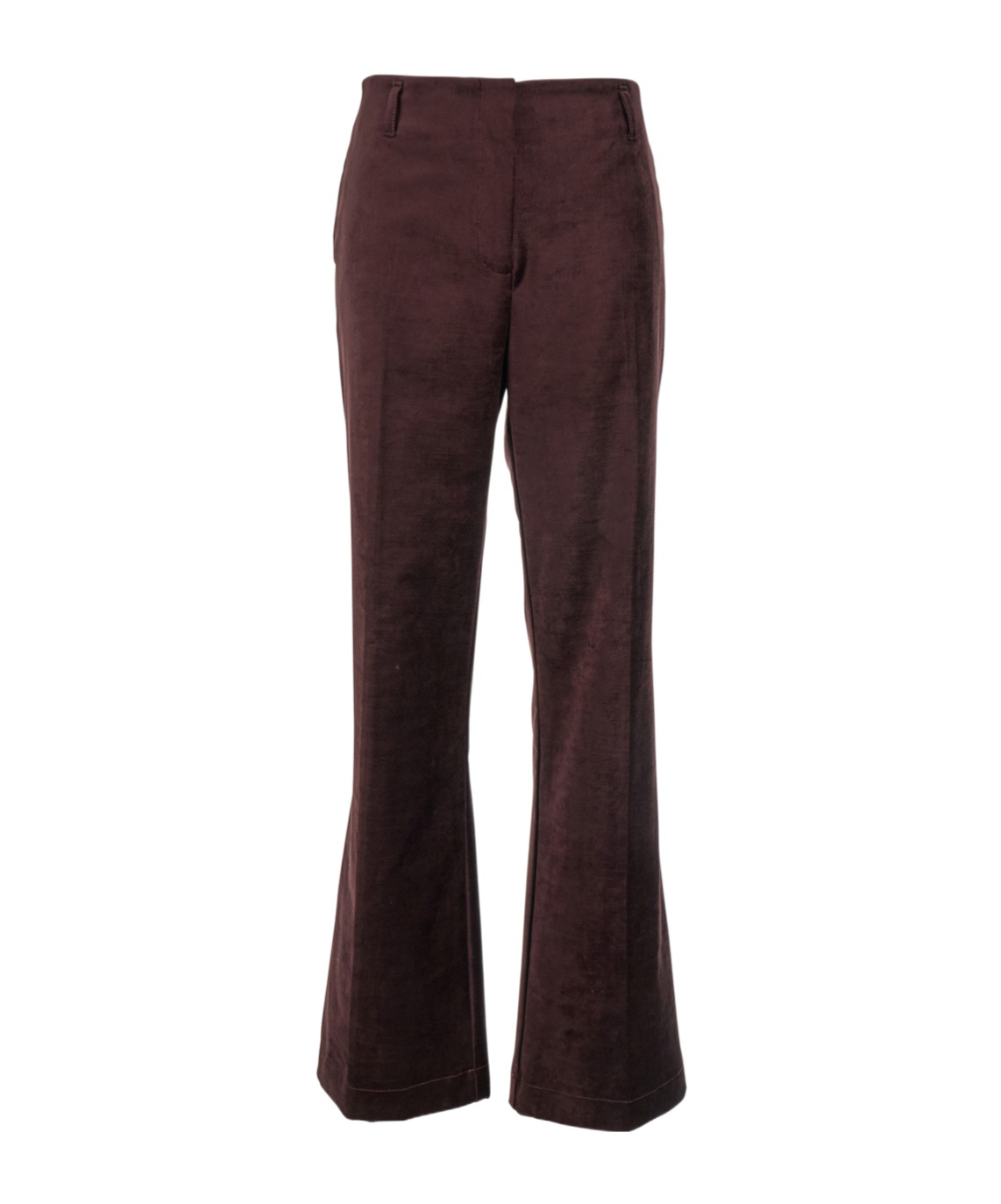 Shop Forte Forte Cotton Viscose Stretch Velvet Trumpet Shaped Pants