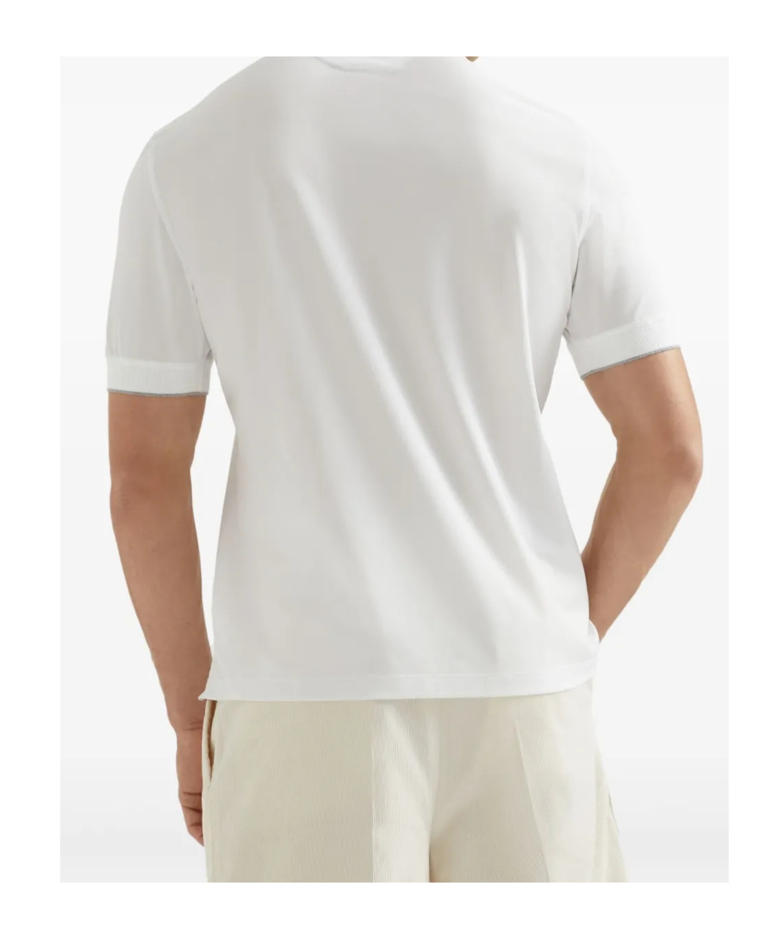 Brunello Cucinelli Cotton Logo-tennis Polo Shirt In White