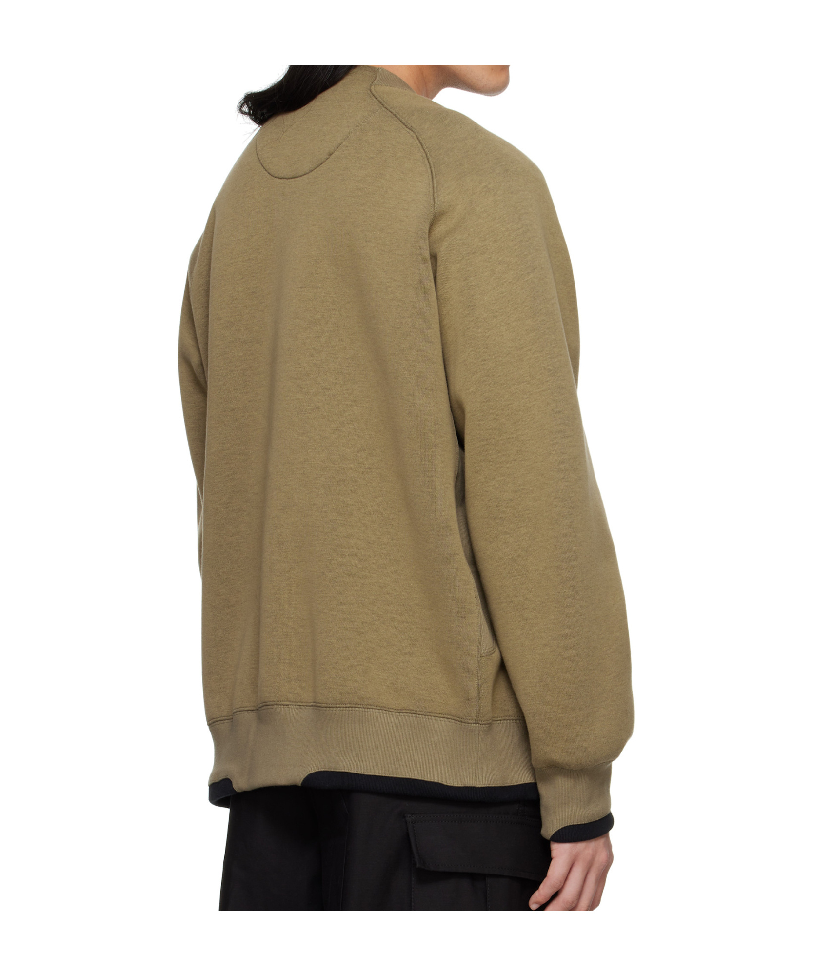 Sacai Crew Neck Sweatshirt In Brown