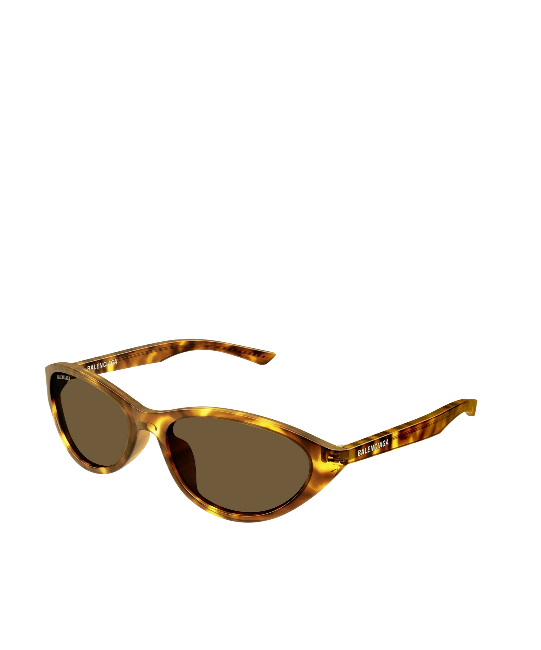 Balenciaga Bb0404sk Neo Linea Everyday 002 Havana Brown Sunglasses In Green