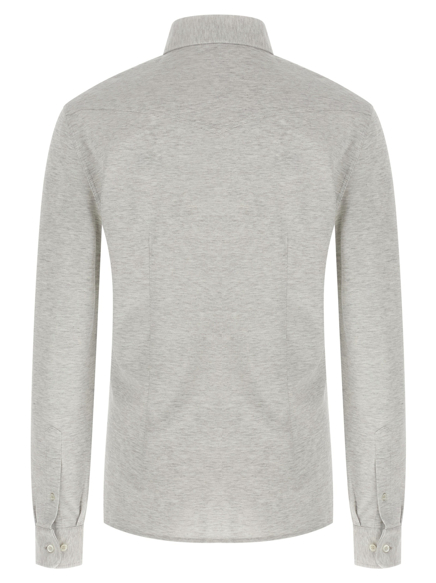 Brunello Cucinelli Cotton Shirt With Collar And Pockets In Gold