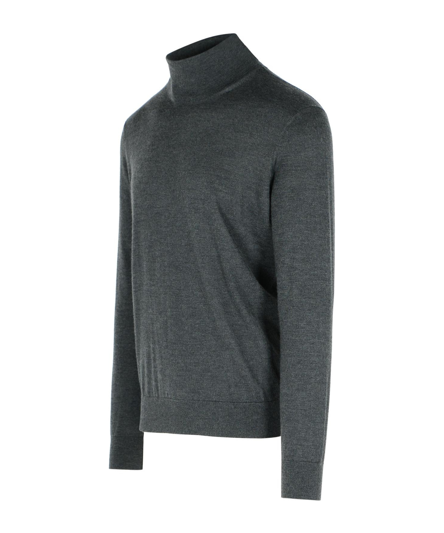 Zegna Cashmere Silk Turtleneck Knit Sweater In Gray