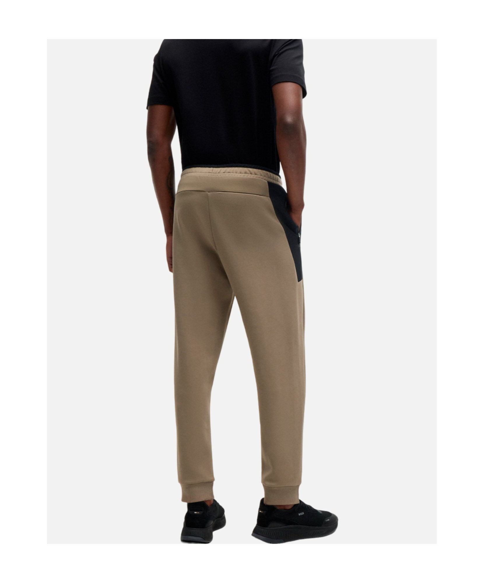 Hugo Boss Tracksuit Bottoms With 3d-molded Logo In Brown