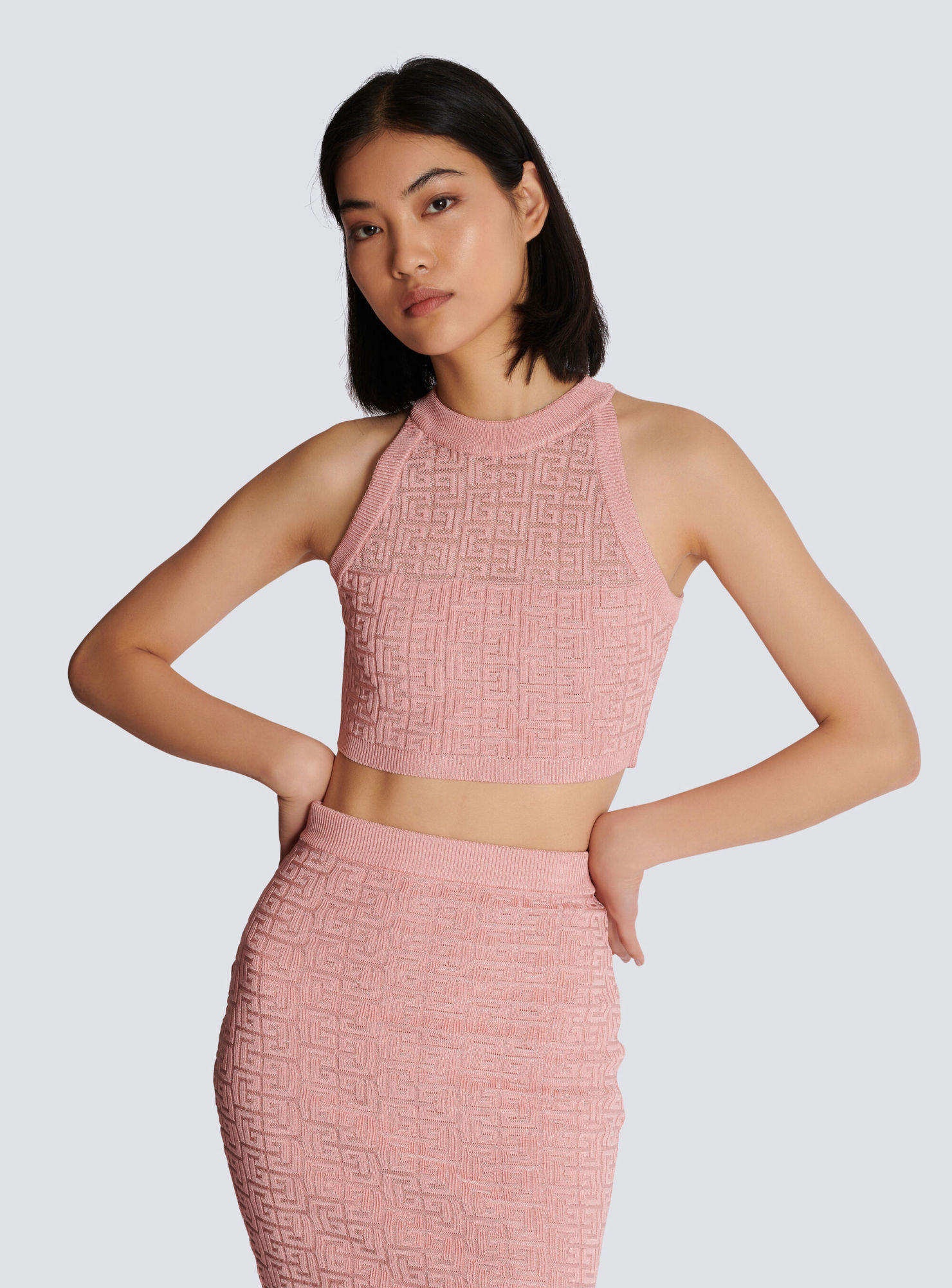 BALMAIN BALMAIN PB LABYRINTH KNIT TOP