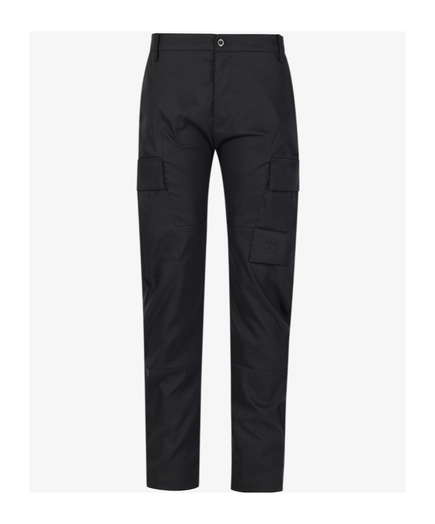C.p. Company Belt-loop Casual Pants In Black