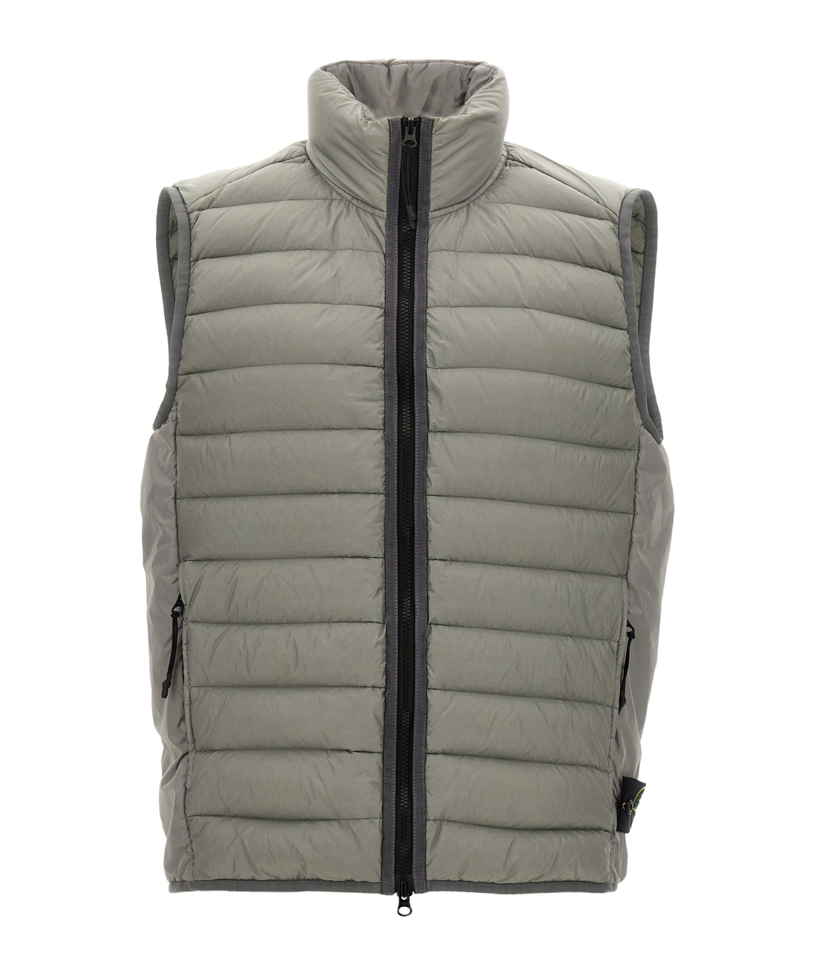Stone Island Compass-badge Puffer Gilet In Gray