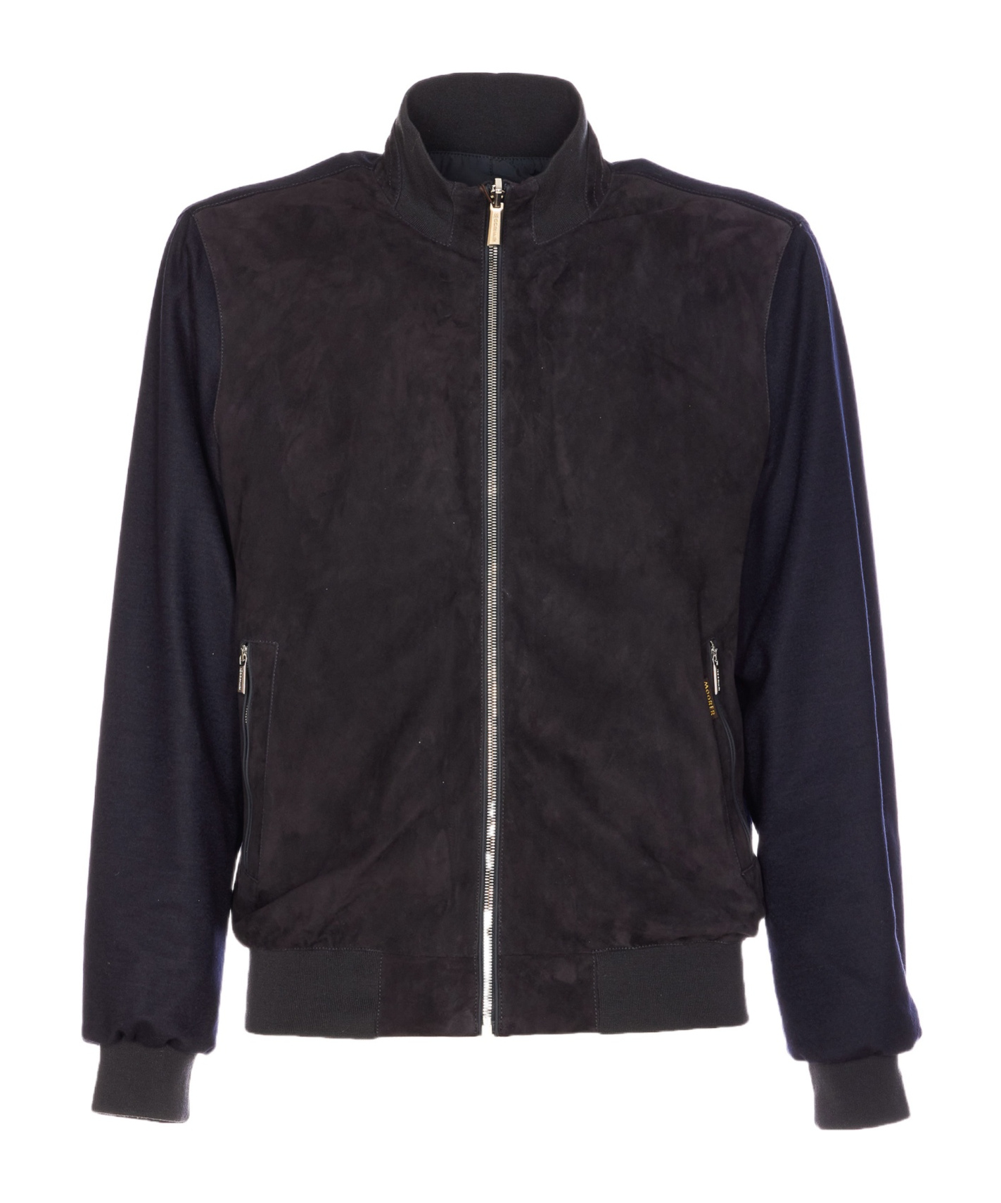 Moorer Right-collar Casual Jacket In Black